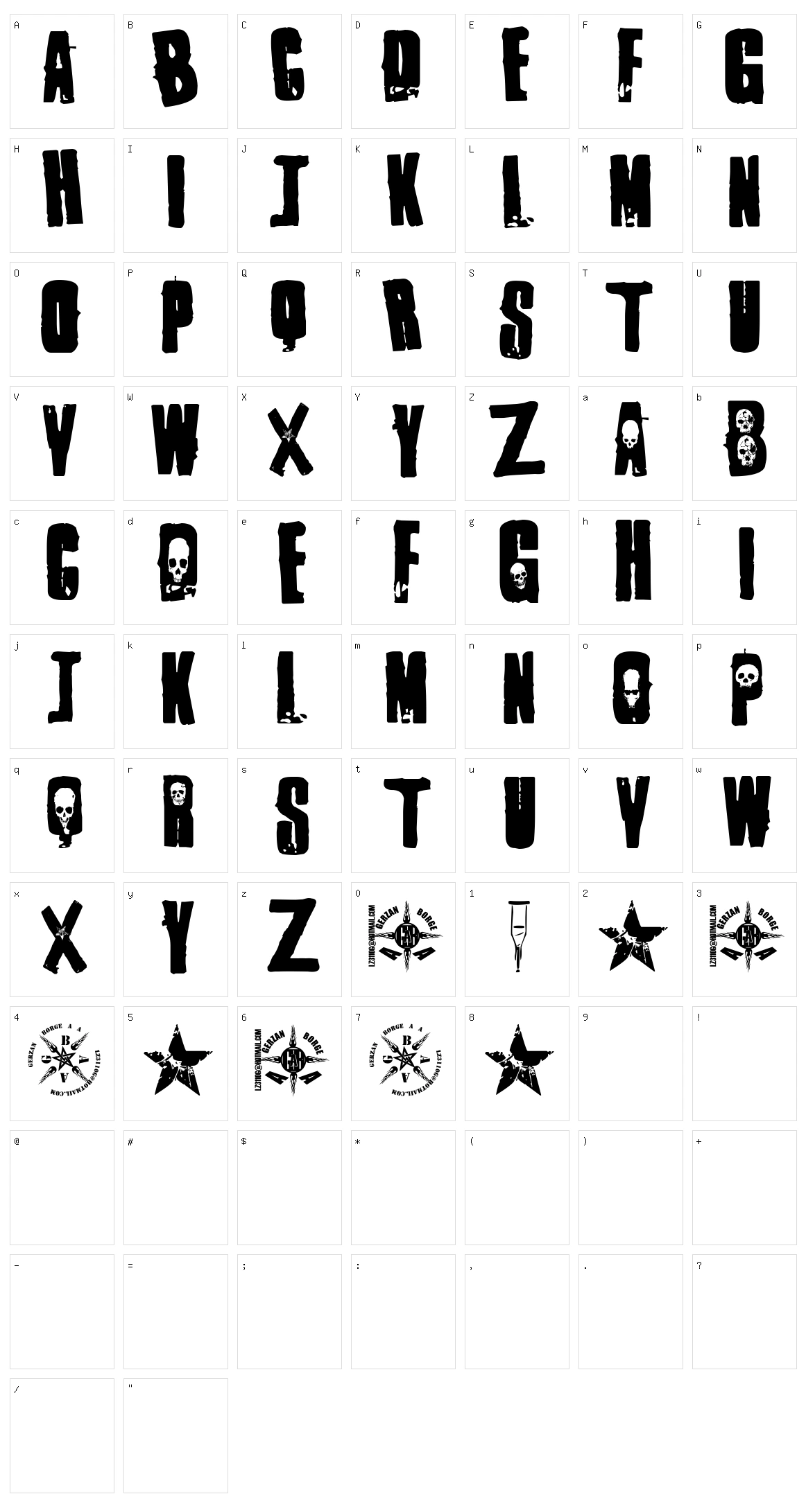 1 Punk Character Set