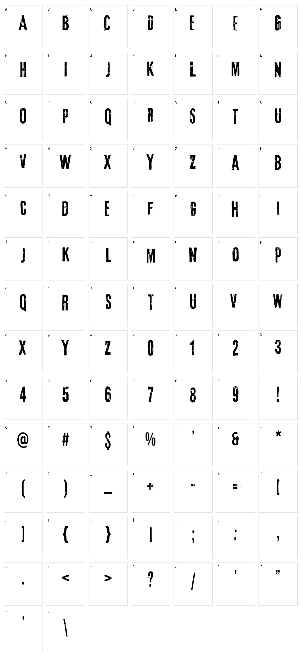 3rd Man Character Set