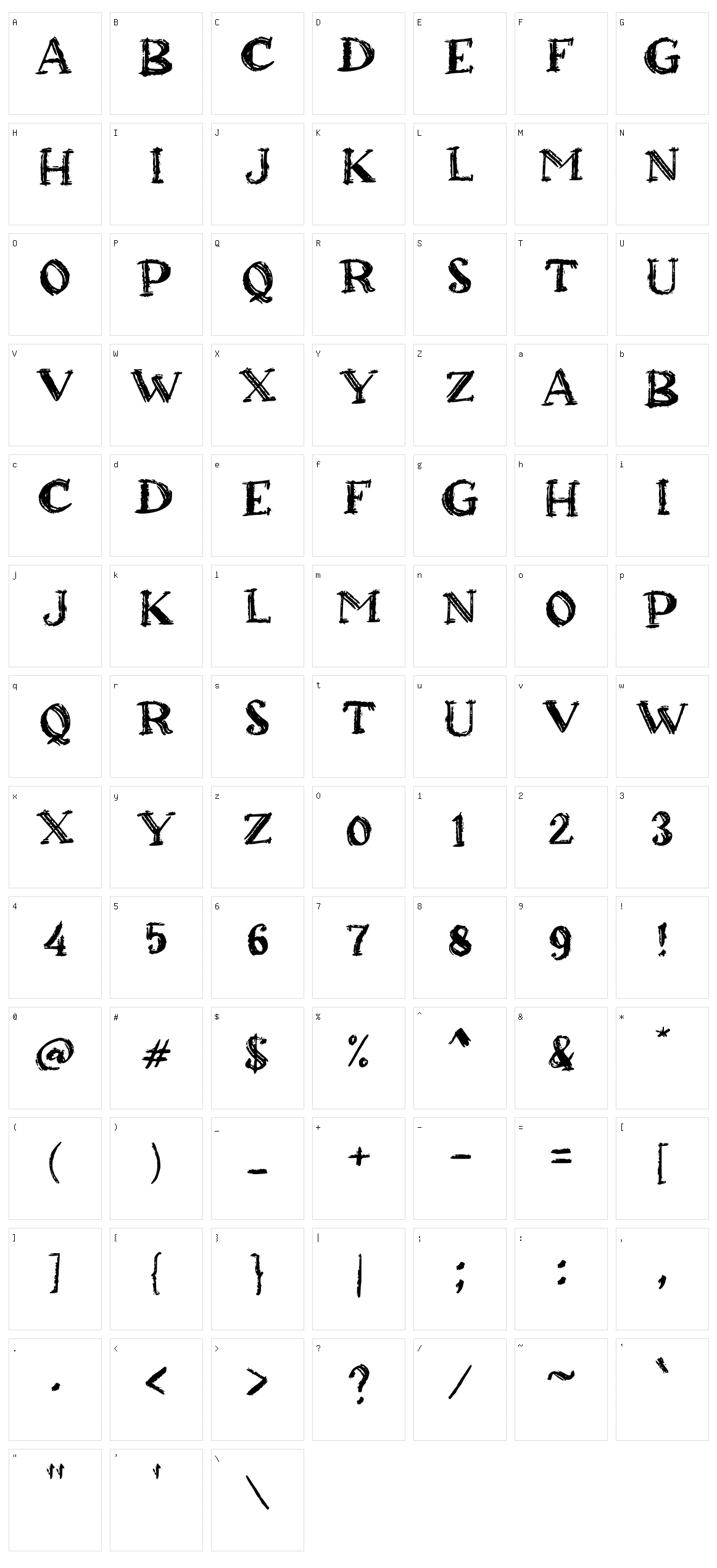 A Agressive Winter Character Set