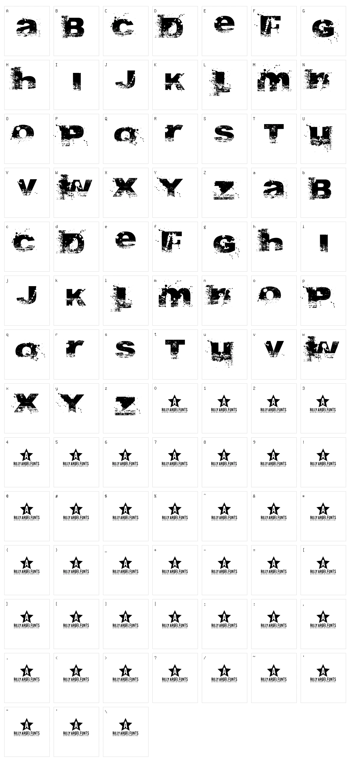 A Bite Character Set