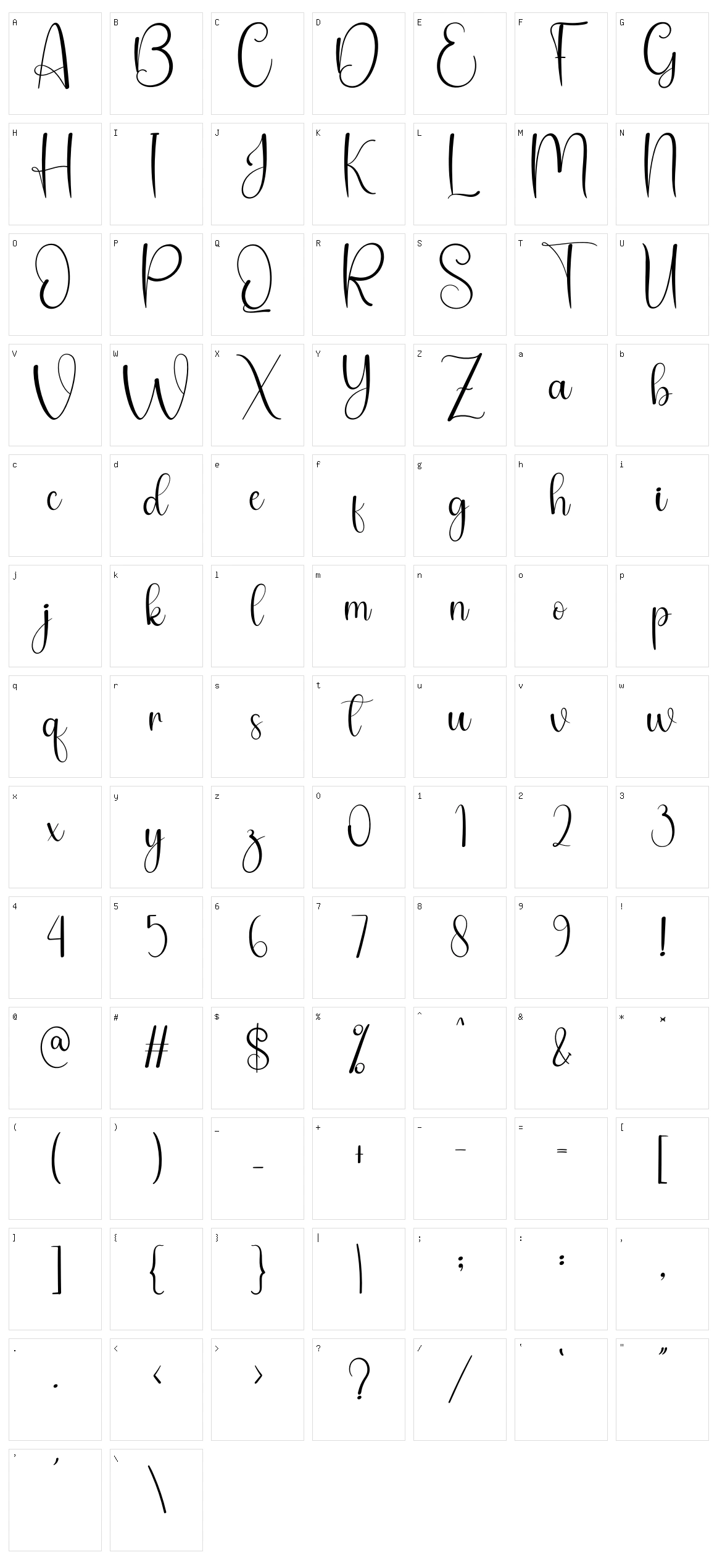 Boho Character Set