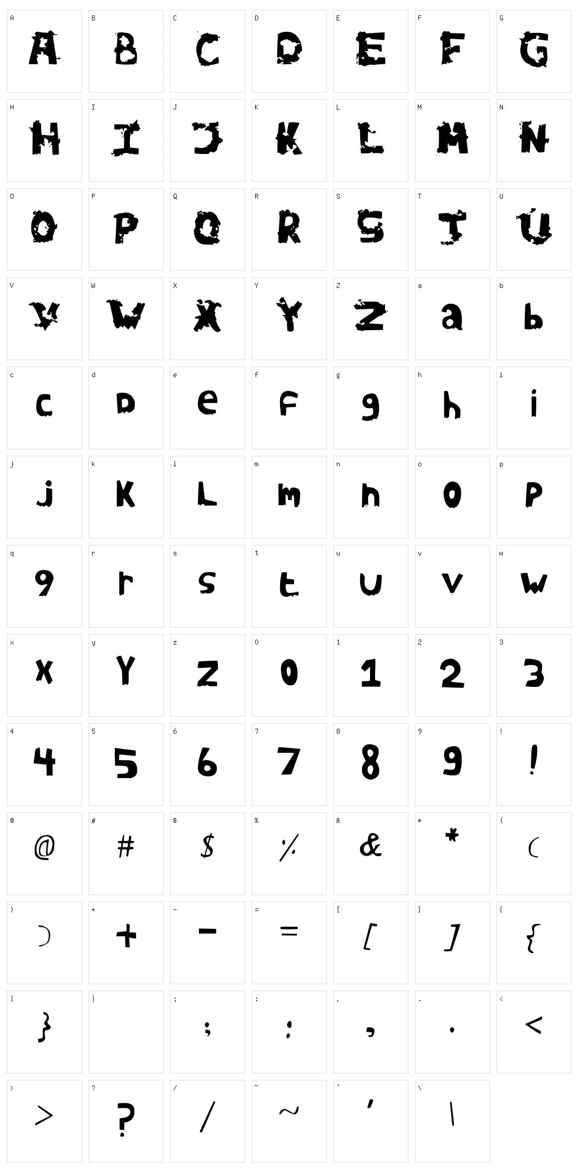 A Vida Nova Character Set