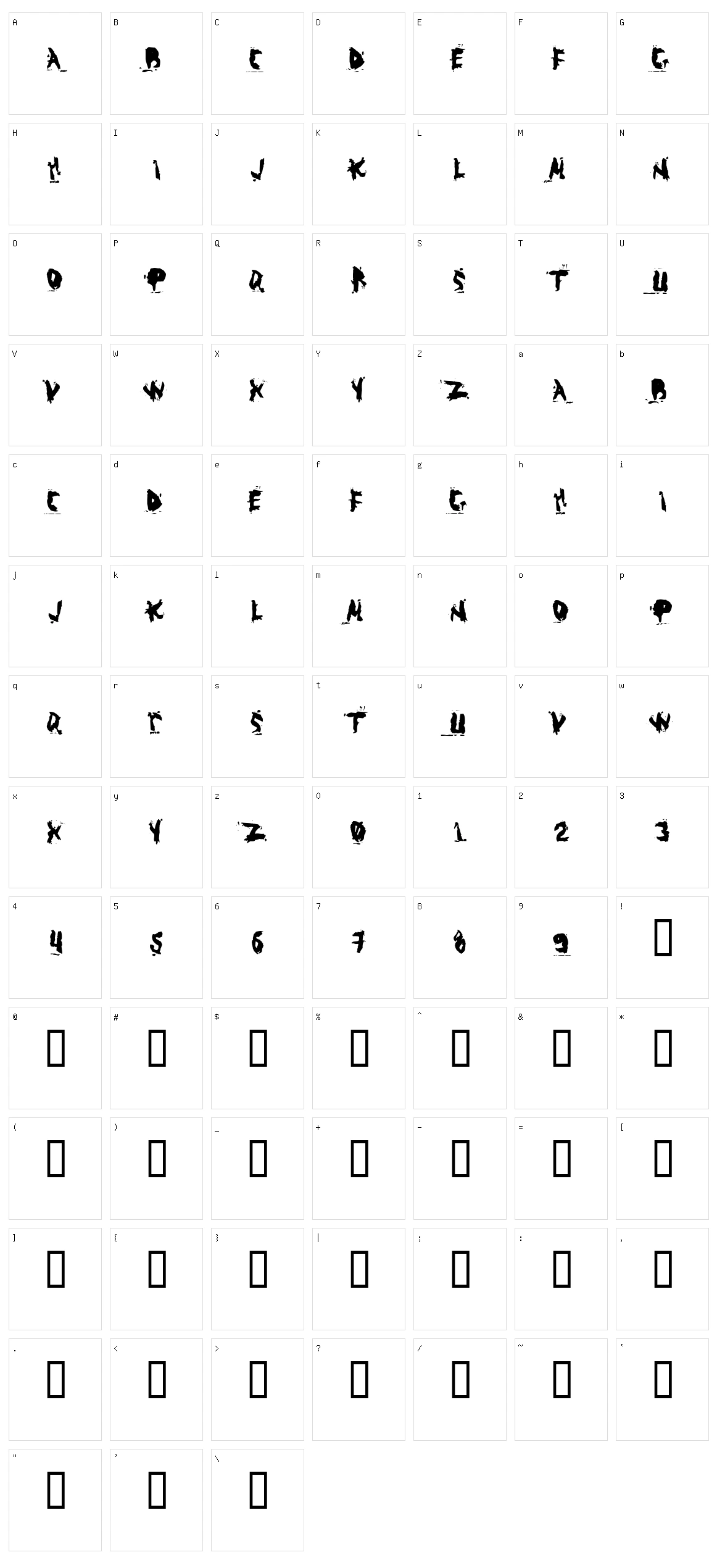 Abuso Character Set