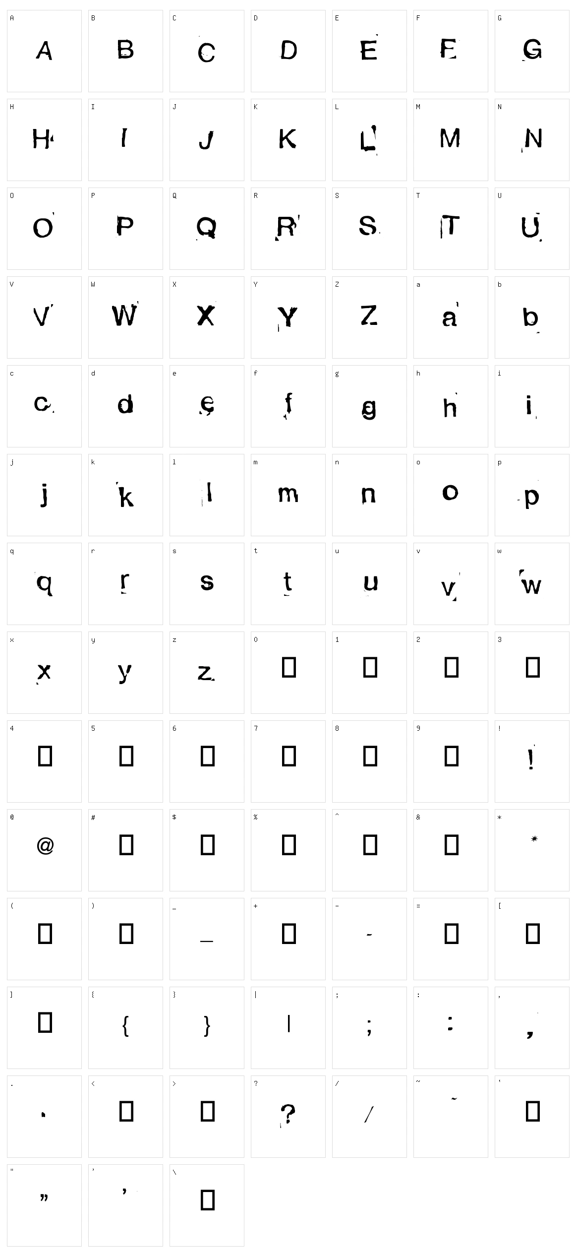 Alexandras Stempelkasten Character Set