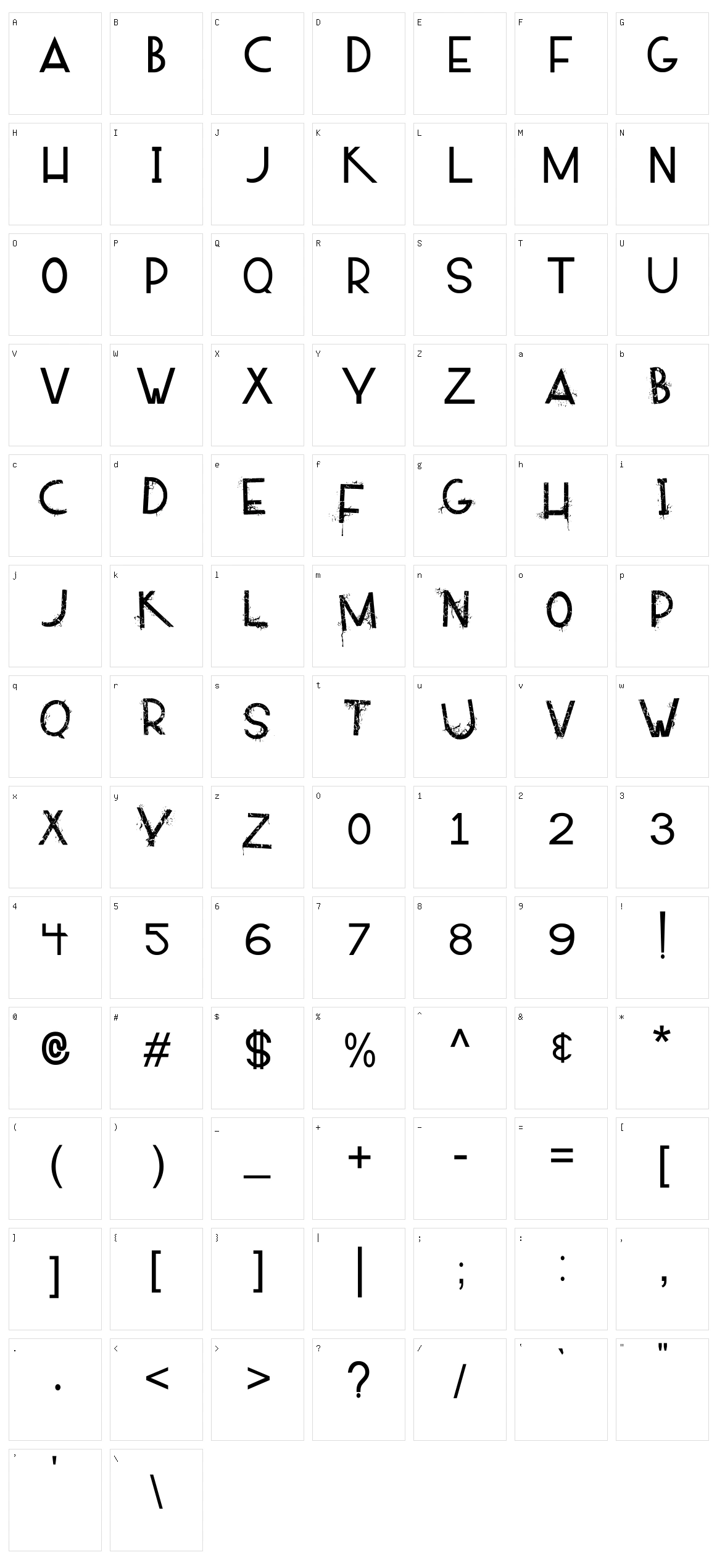 Alpaca 54 Character Set