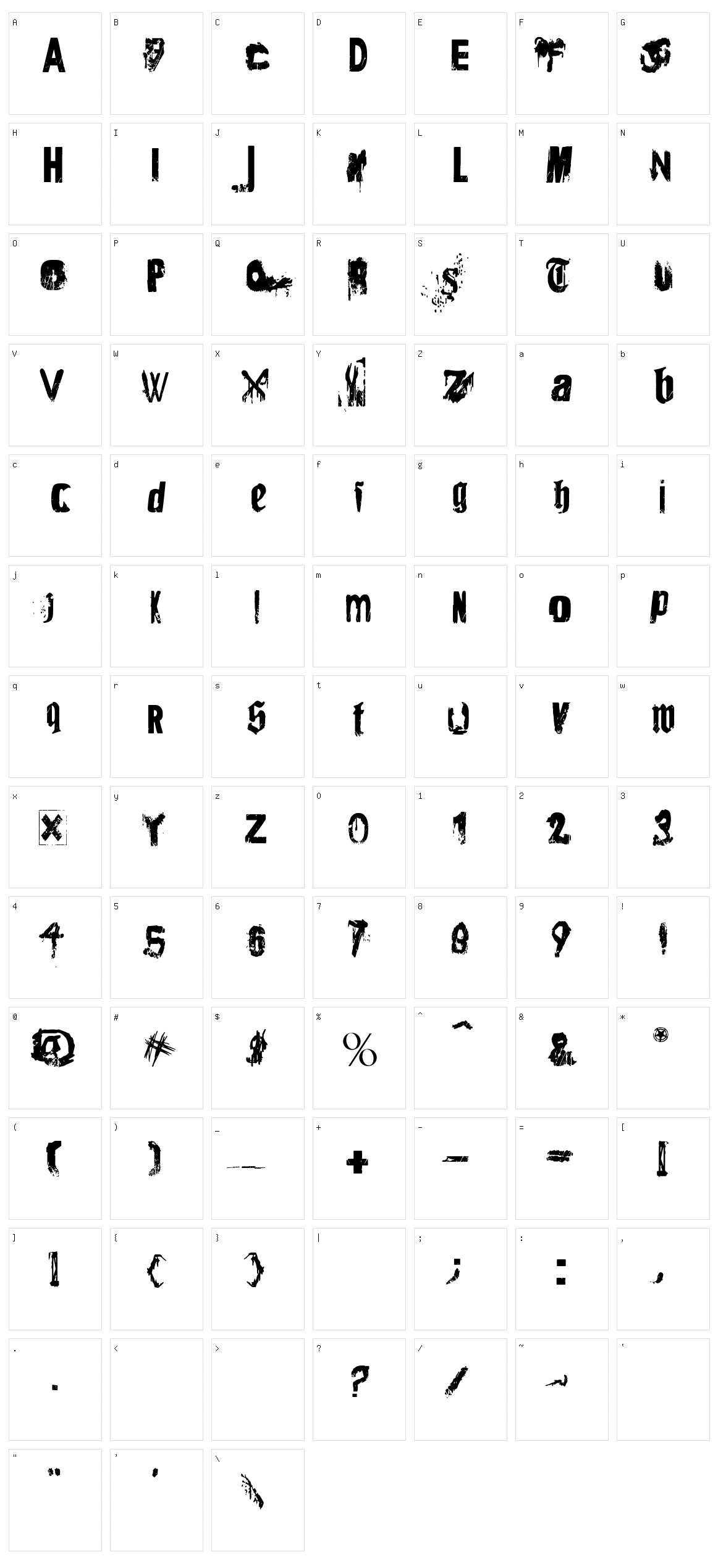Angsterdamn Character Set