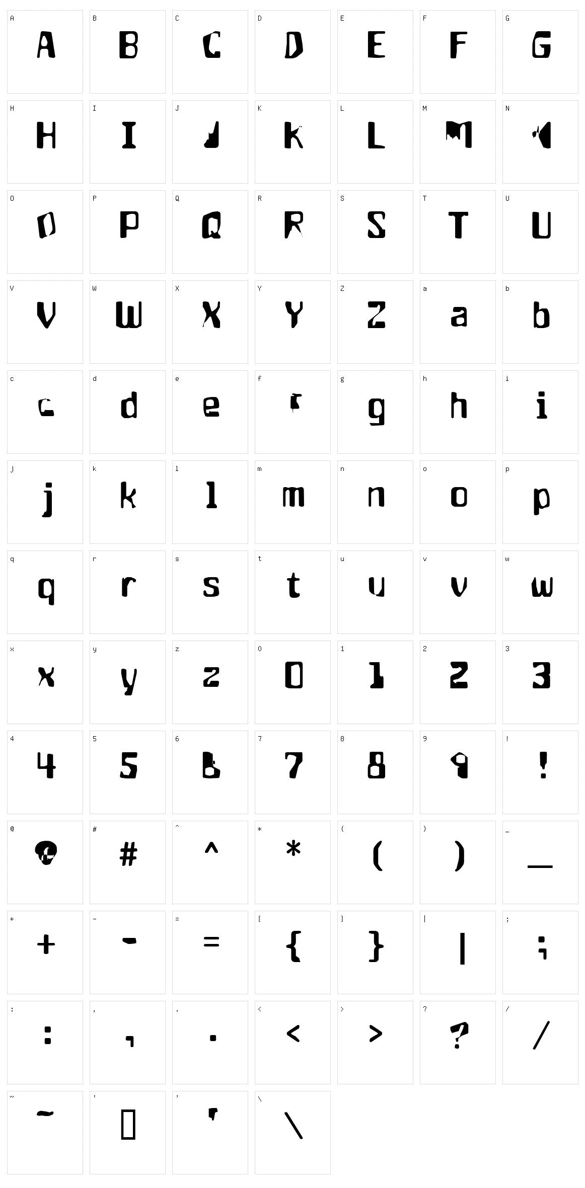 Aptango Character Set