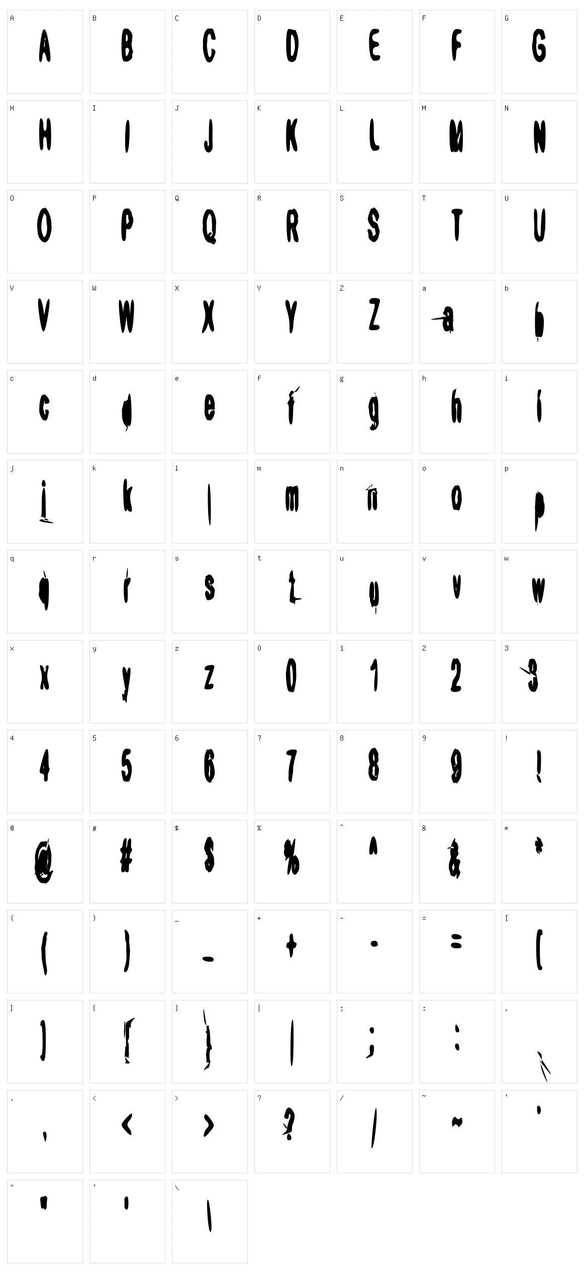 aRape Softular Character Set
