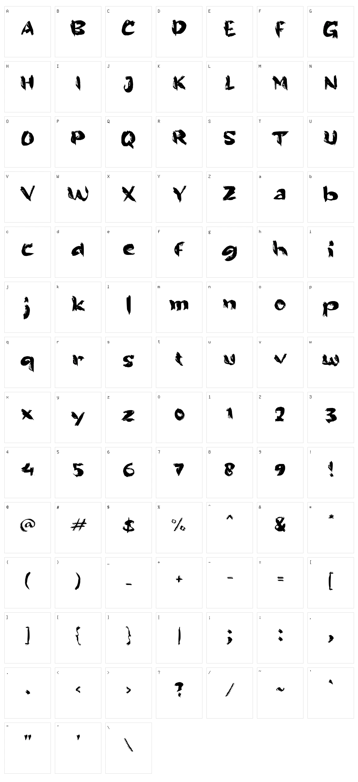 b Bebaskan Character Set