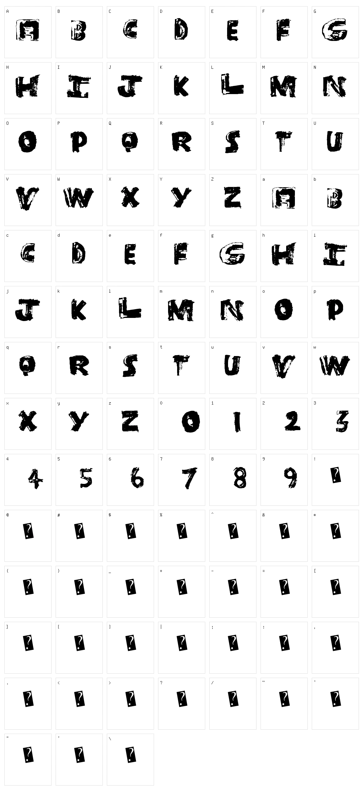 BangTime Character Set