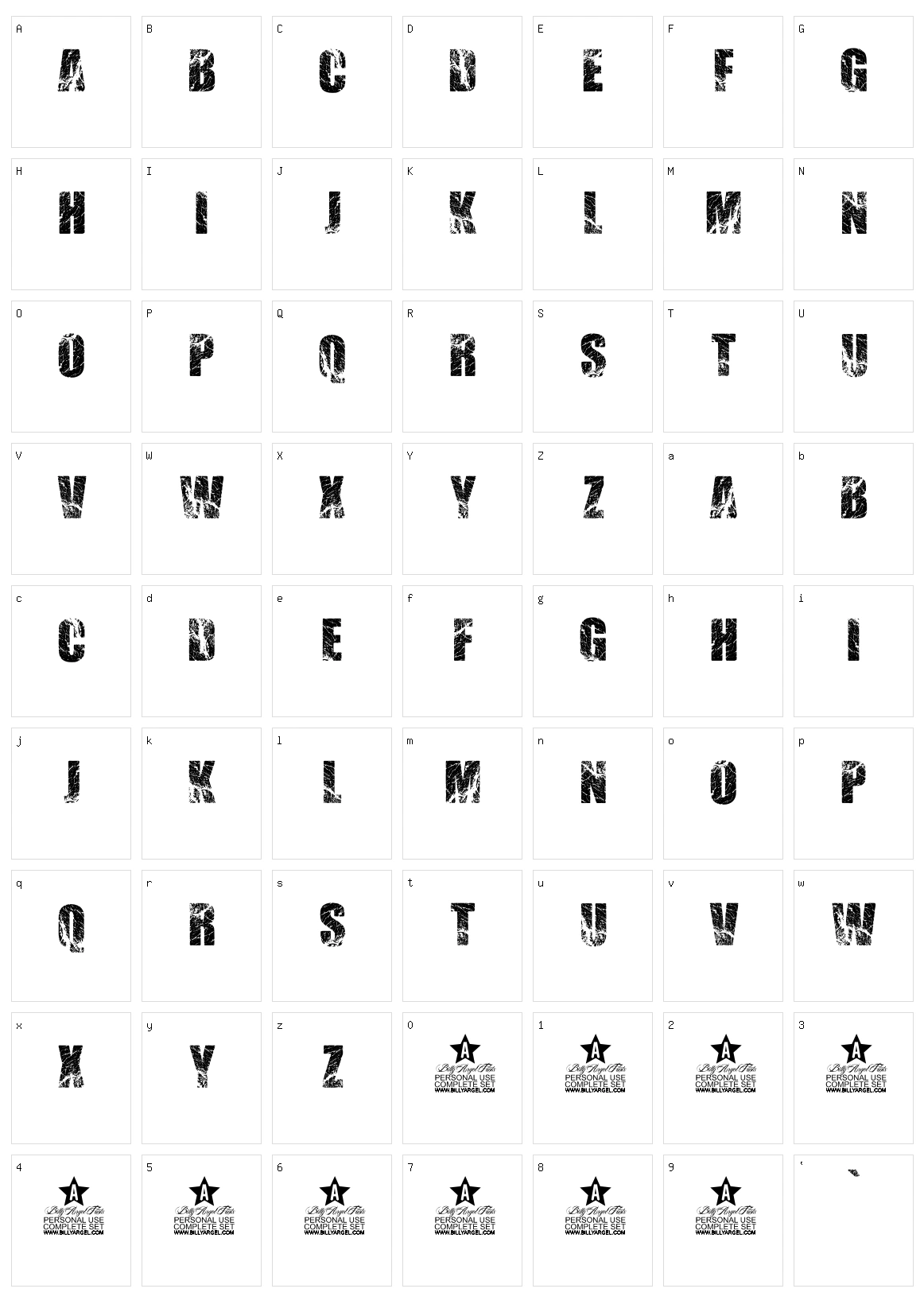 Beef Character Set