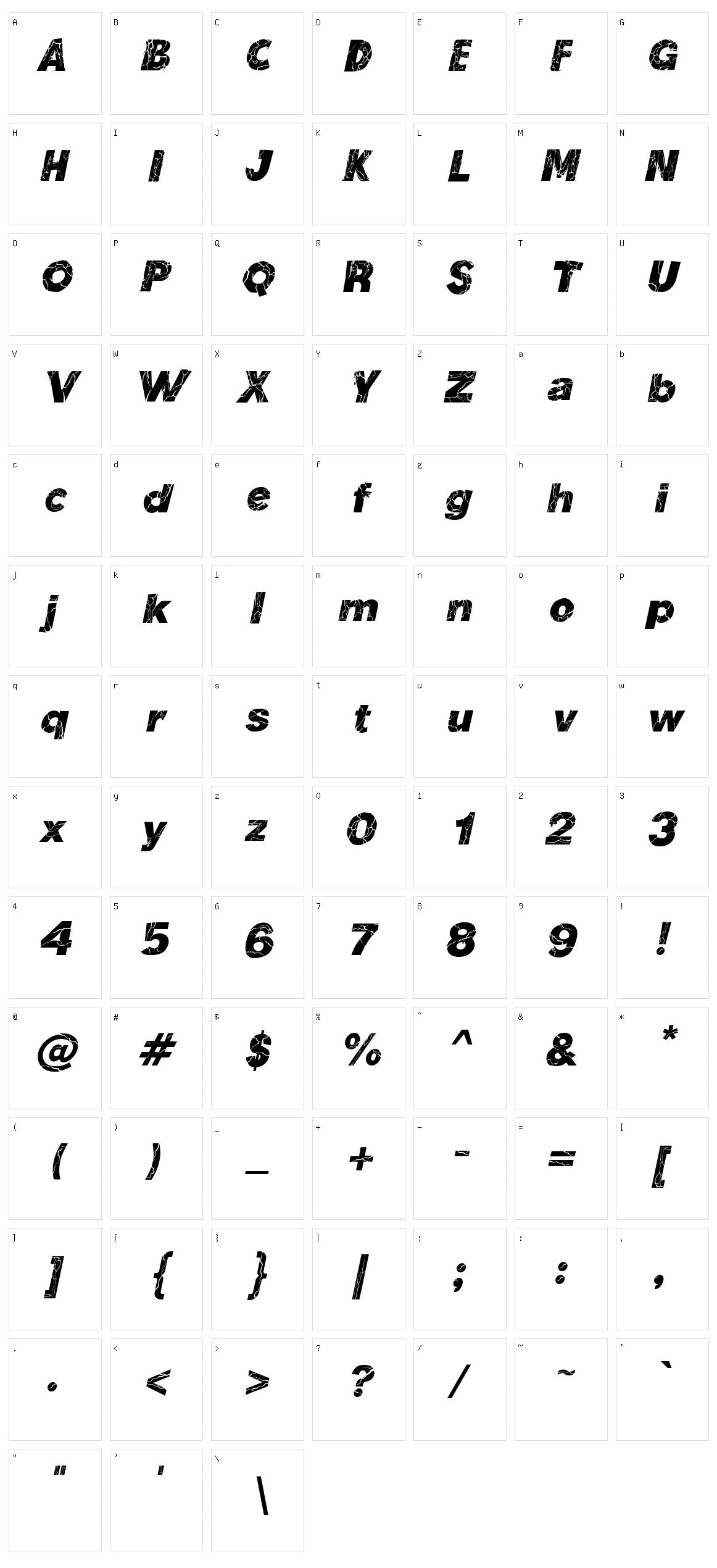 Before Collapse Character Set