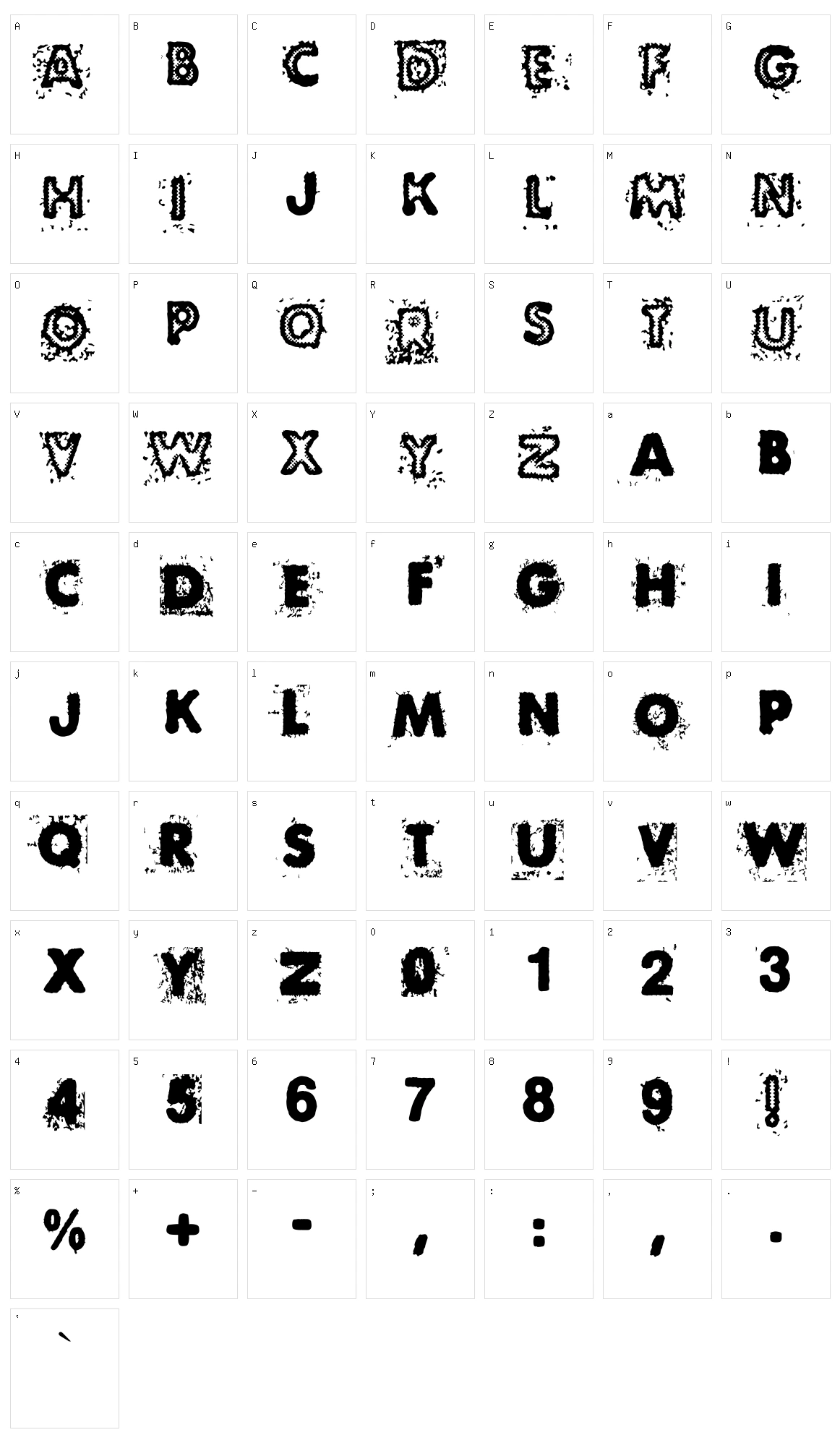 Black N Dot Character Set