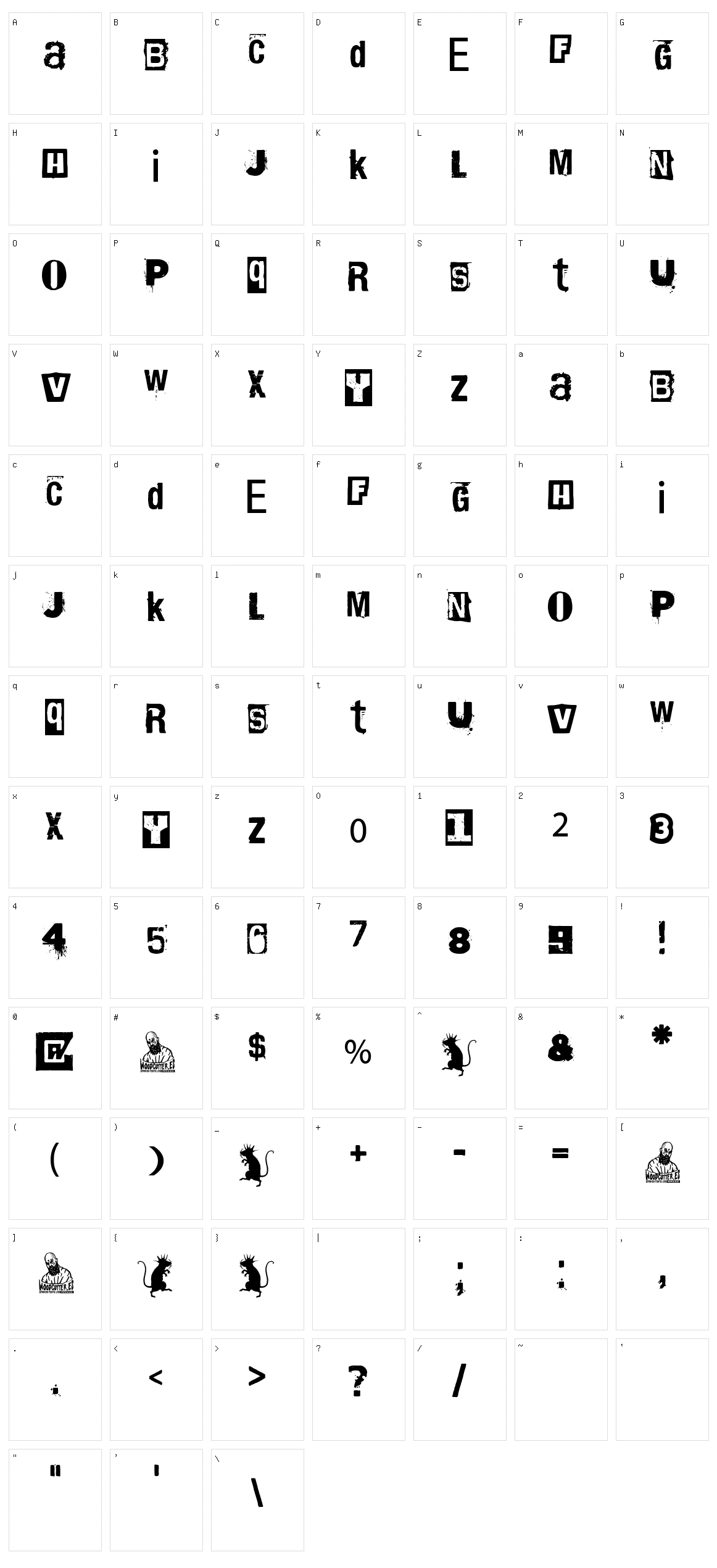 Black Rat Punk Band Character Set