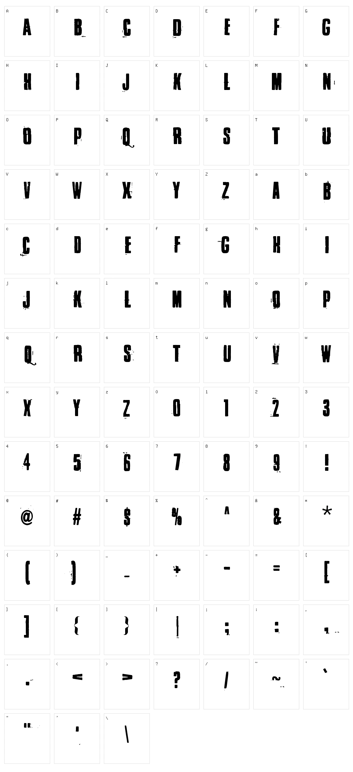 Blacklist Character Set