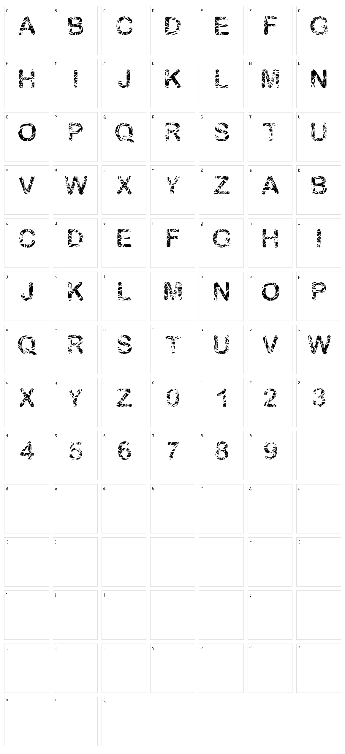 Blambu Character Set