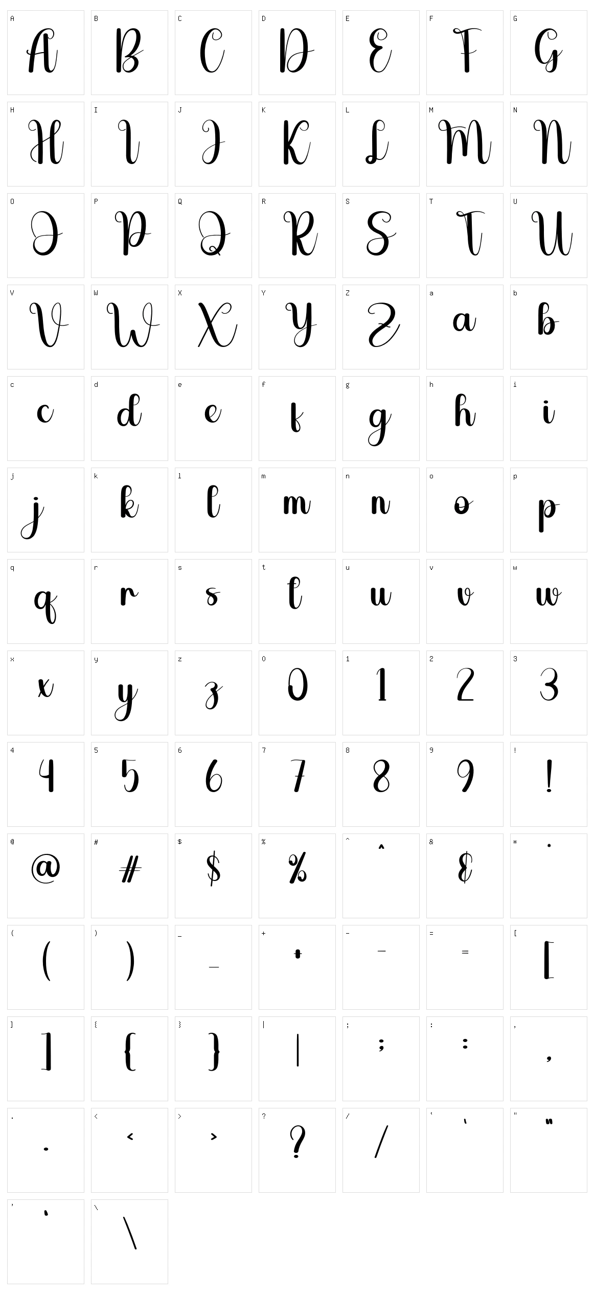 SimpleThink Character Set