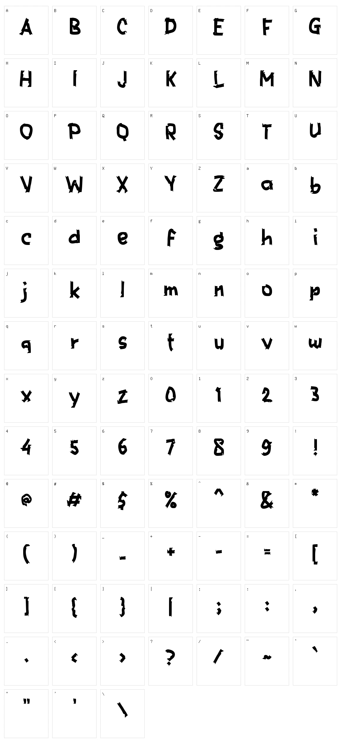c Carango Character Set