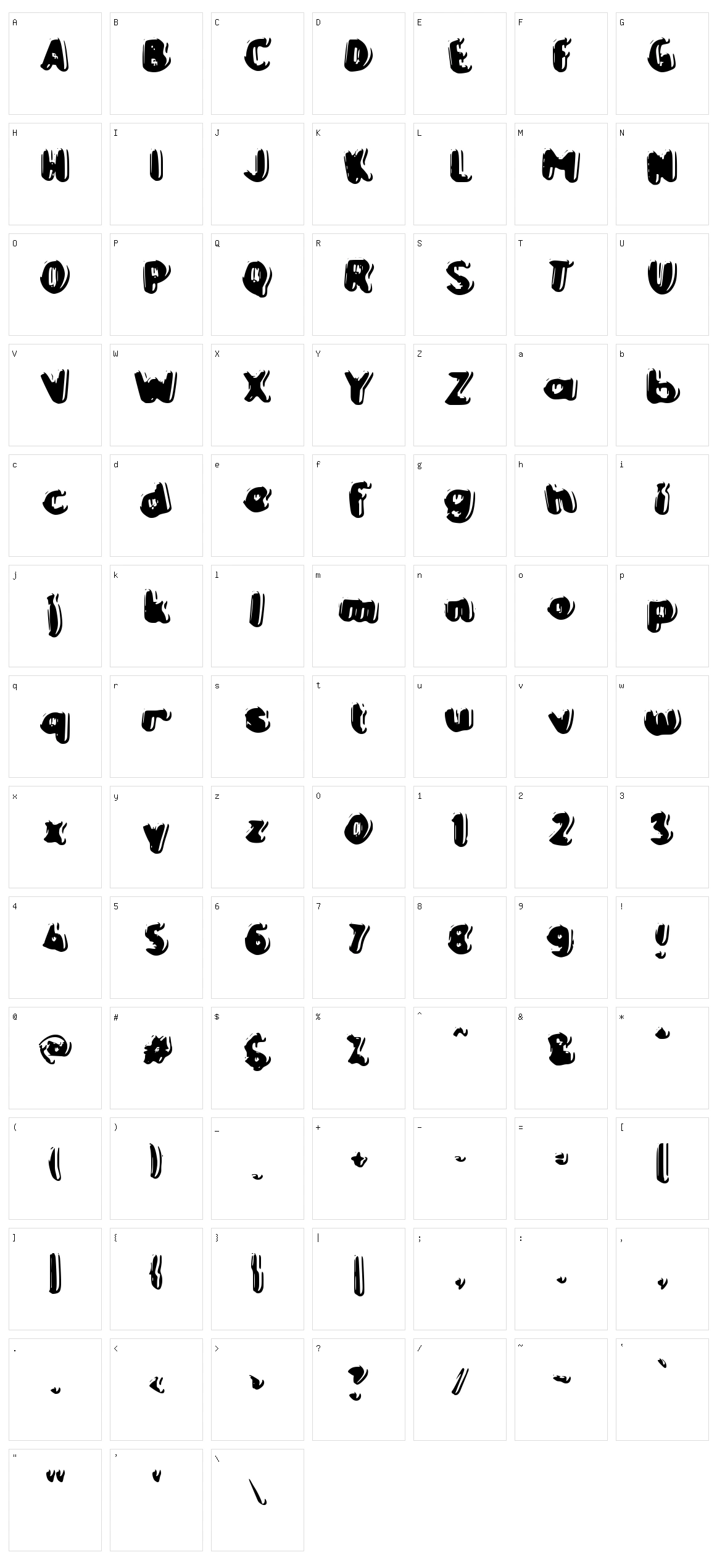 c Ciyus 345 Character Set