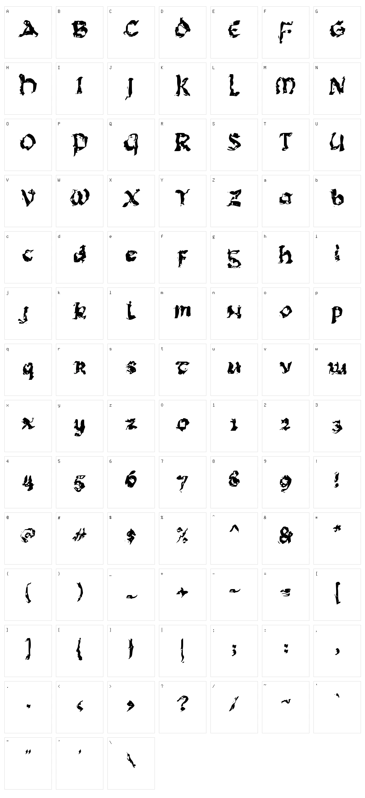 c Crash Fire Character Set