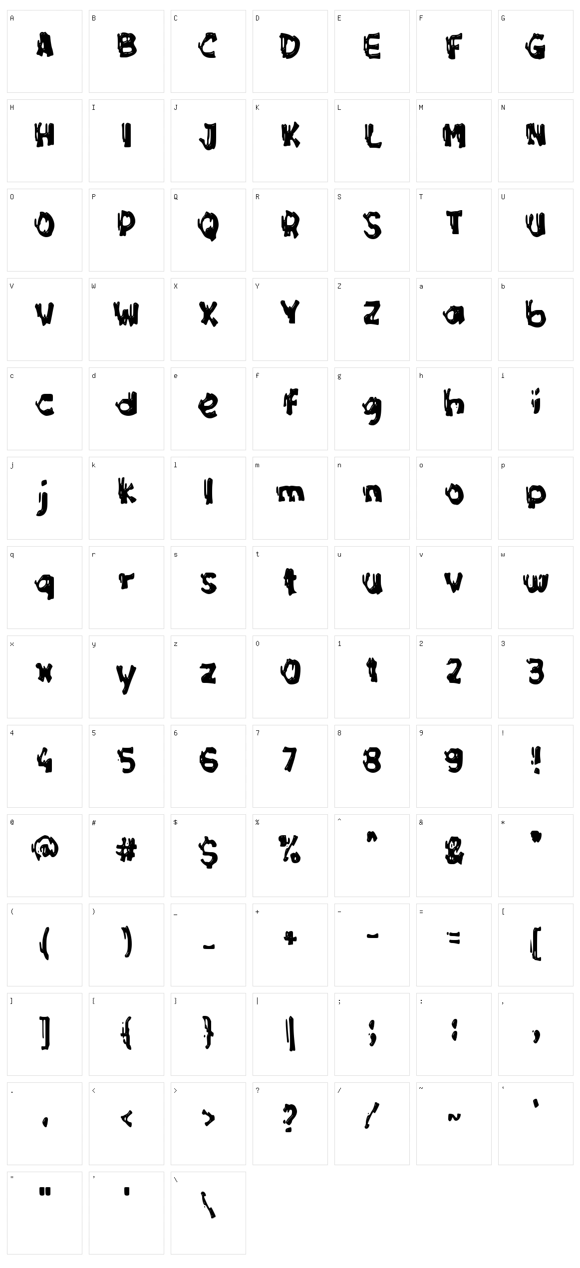 c Crier Bird Character Set