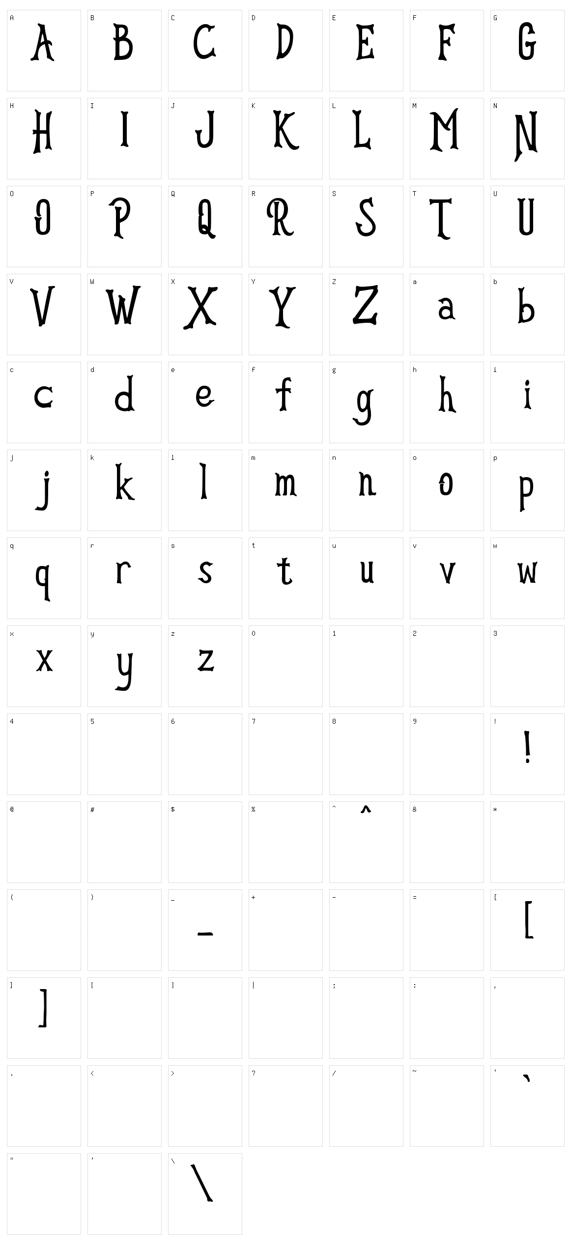 Helloghost Character Set