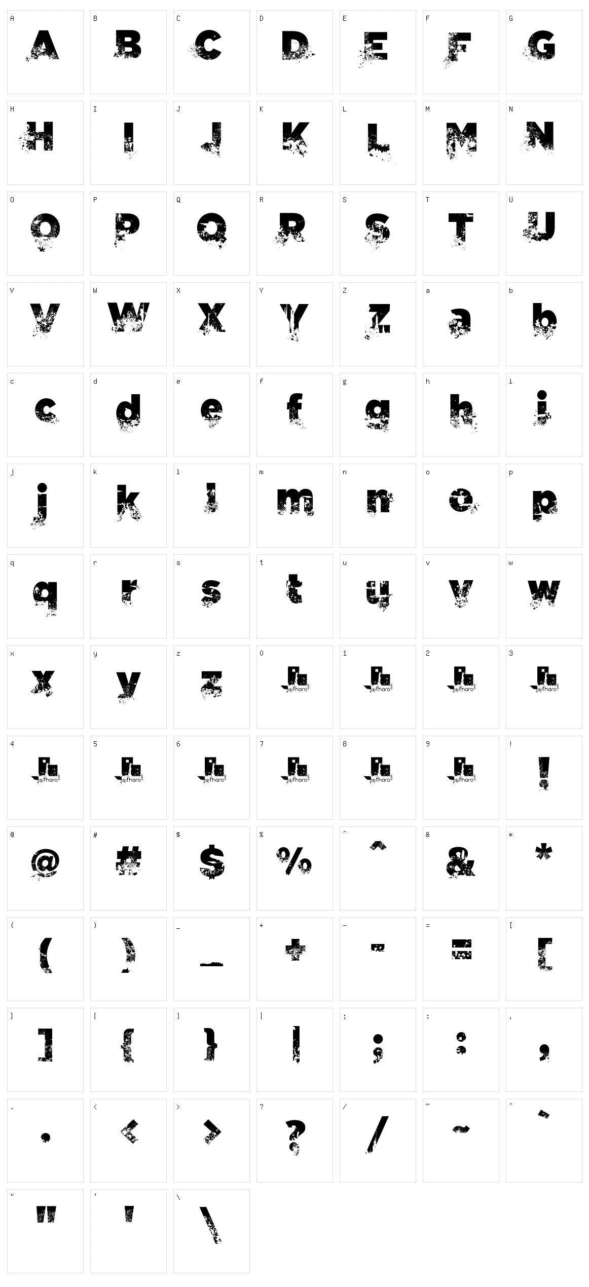 C.A. Gatintas Character Set