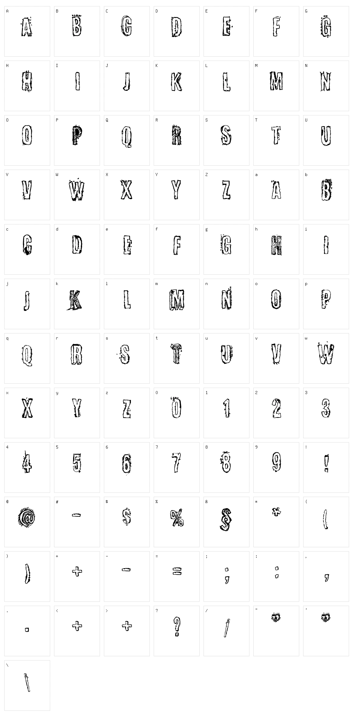 Certto Headline Character Set