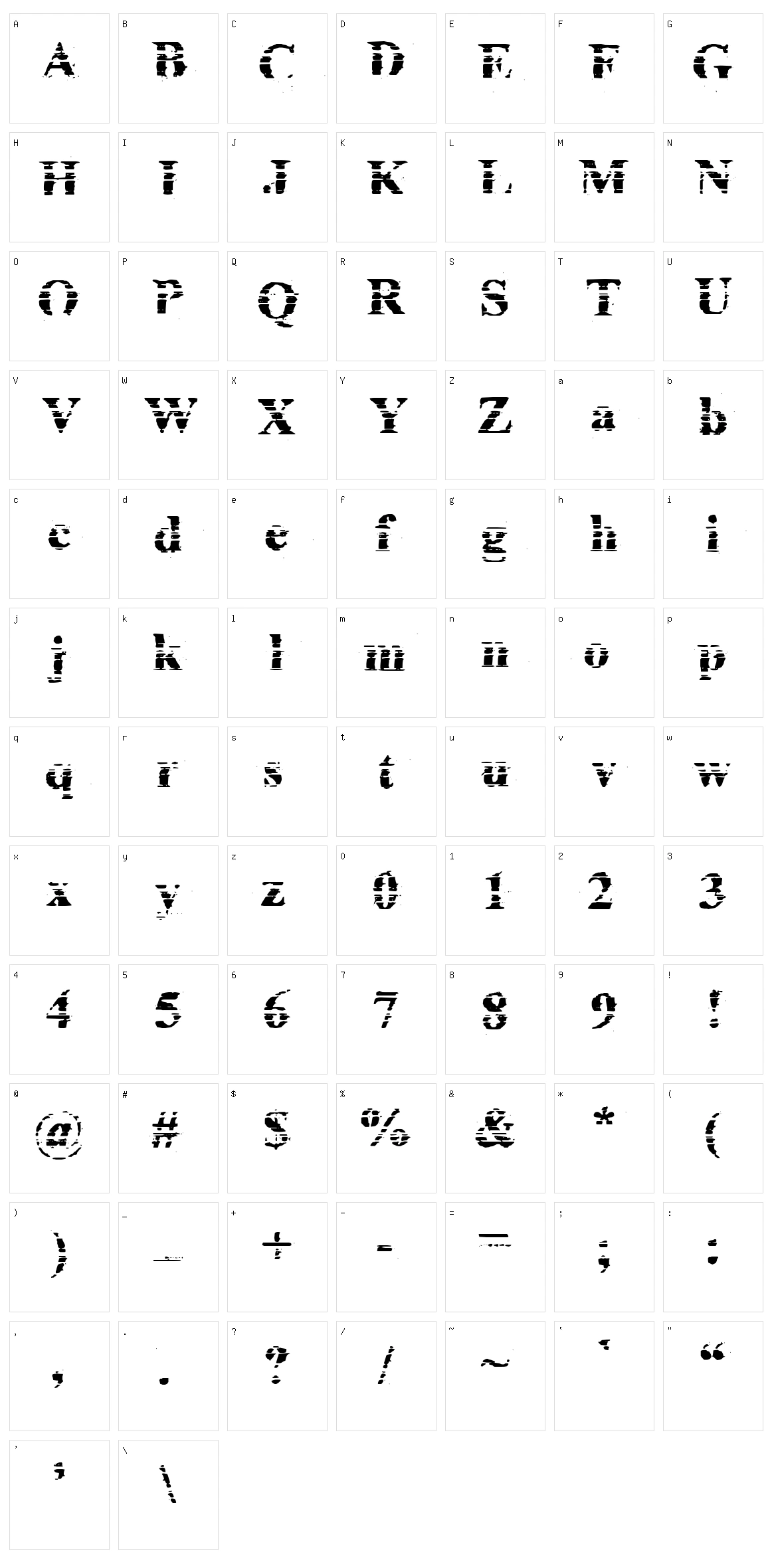 Cheap ink killed my printer Character Set