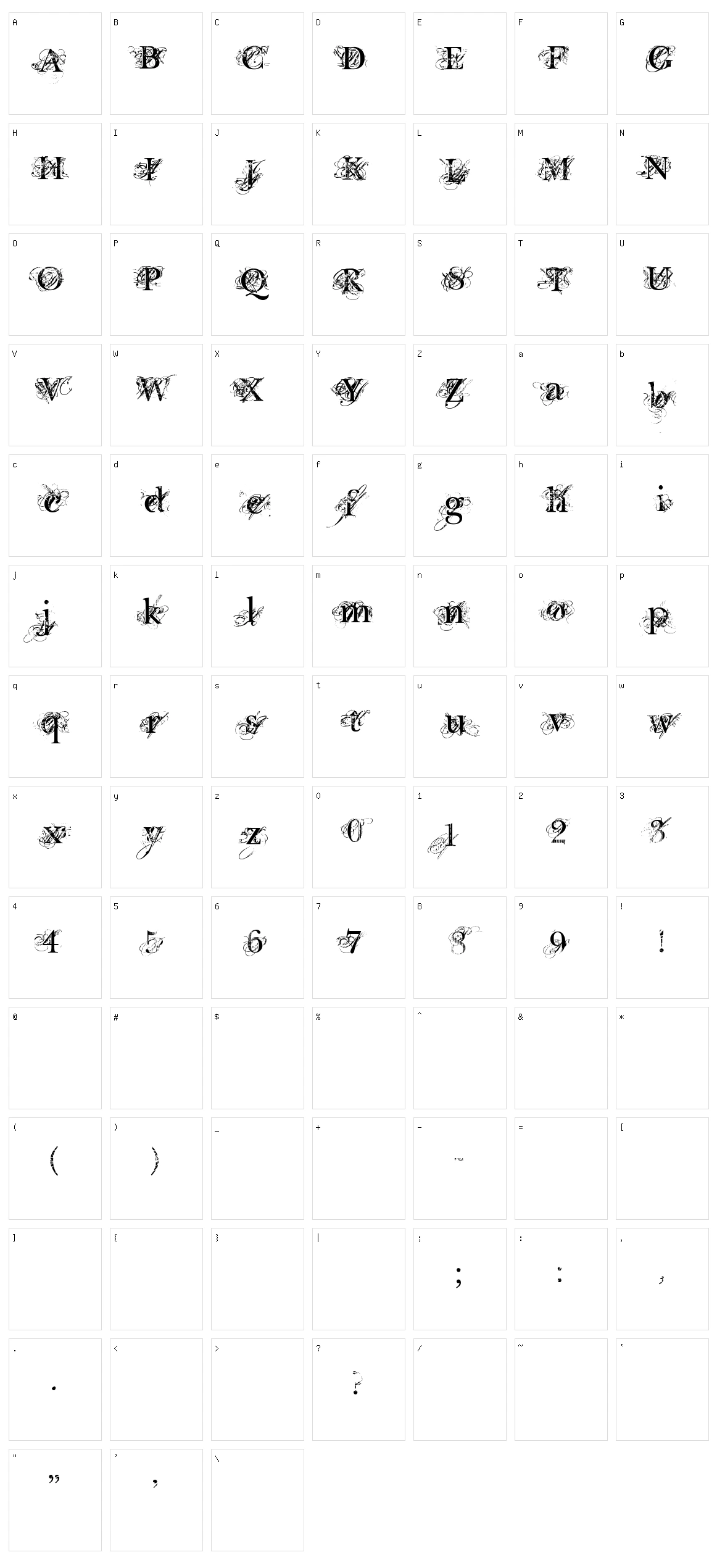 Chic Decay Character Set