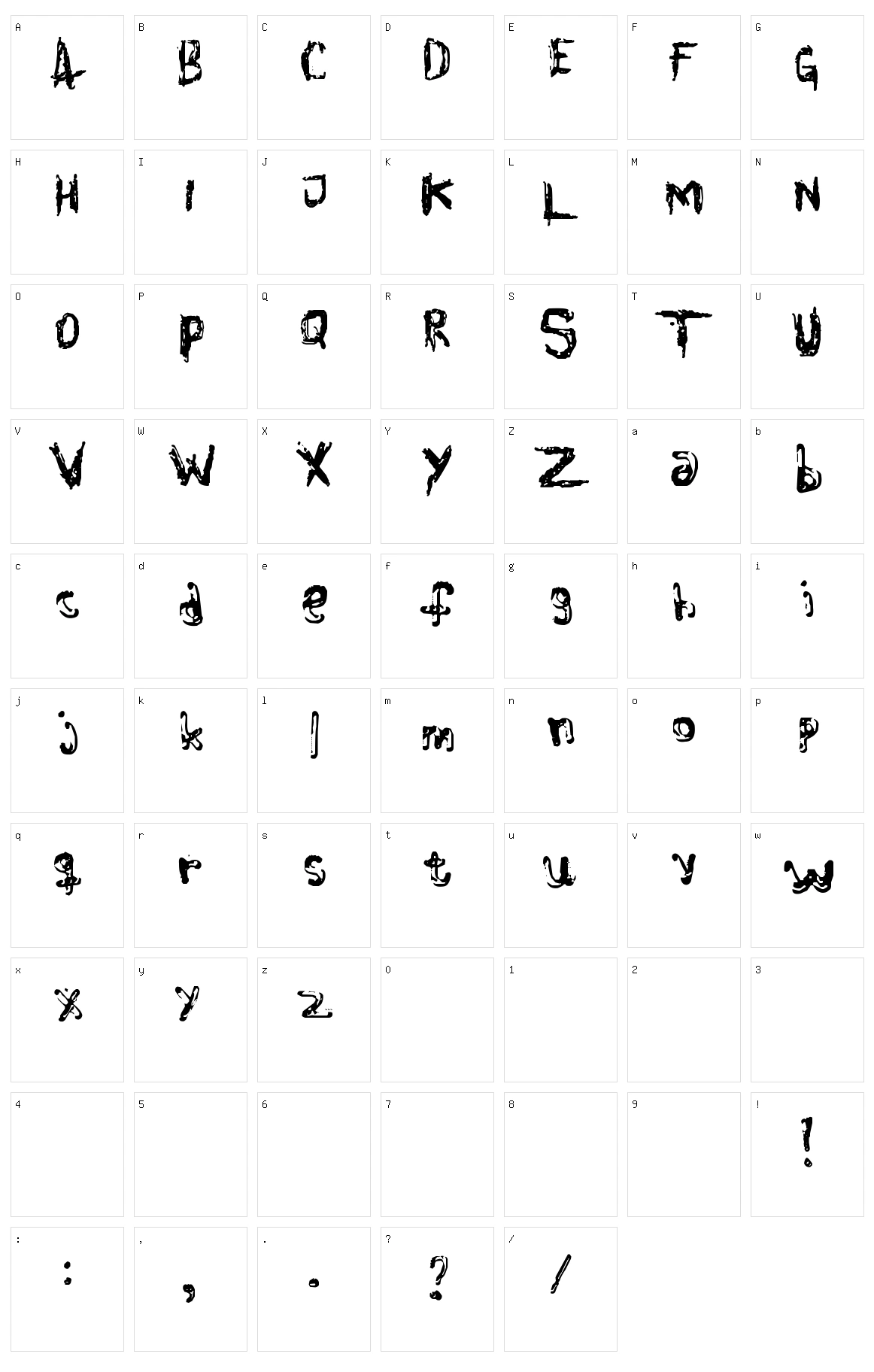 Colour Blind Character Set