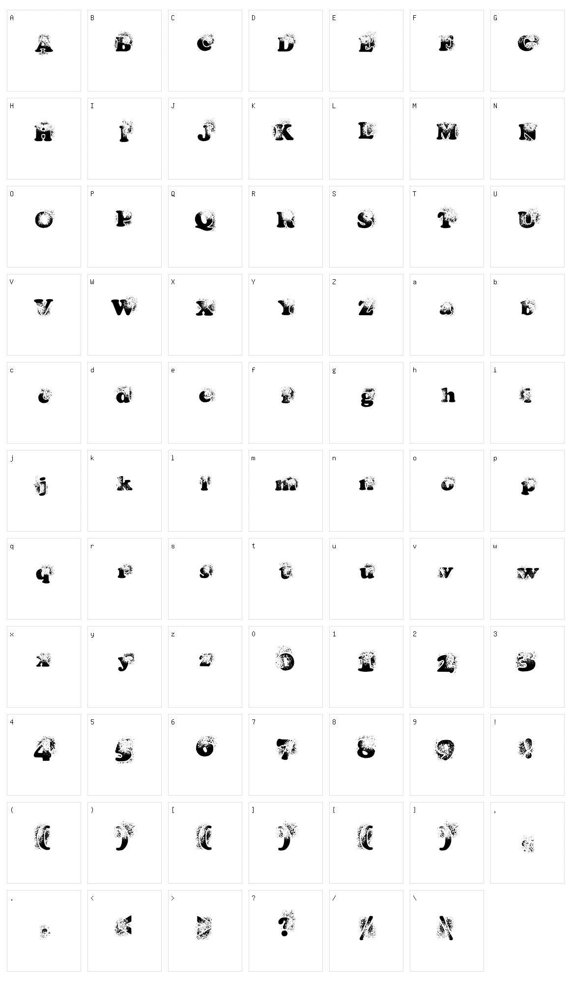 Coop Deville Character Set