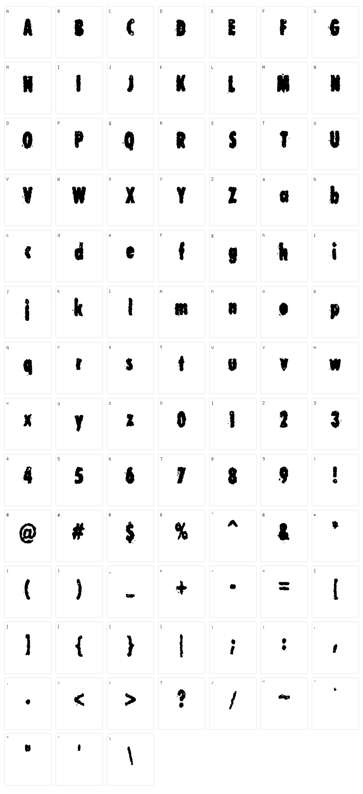 Corrupt Government Character Set