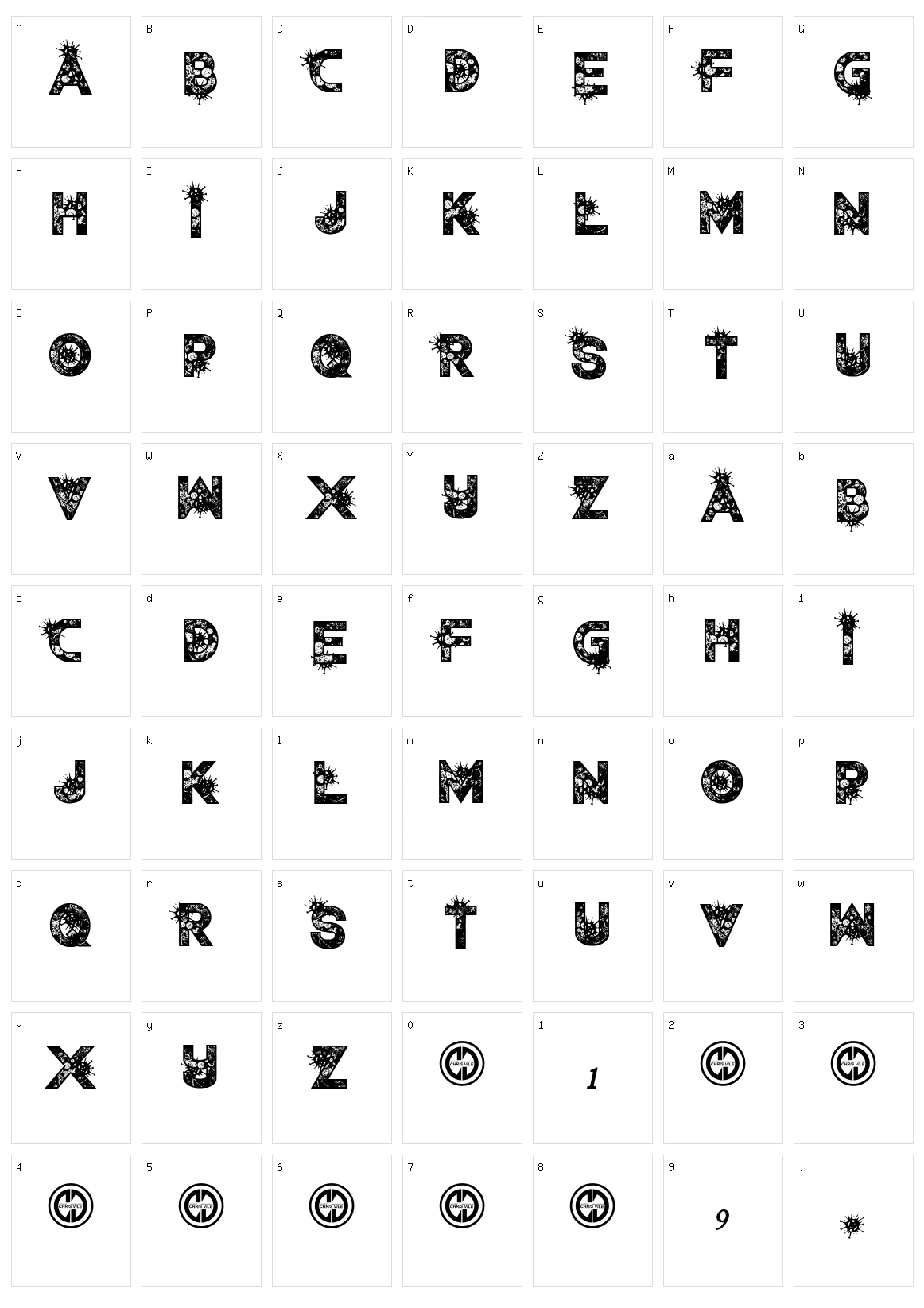 Covid Contagion Character Set