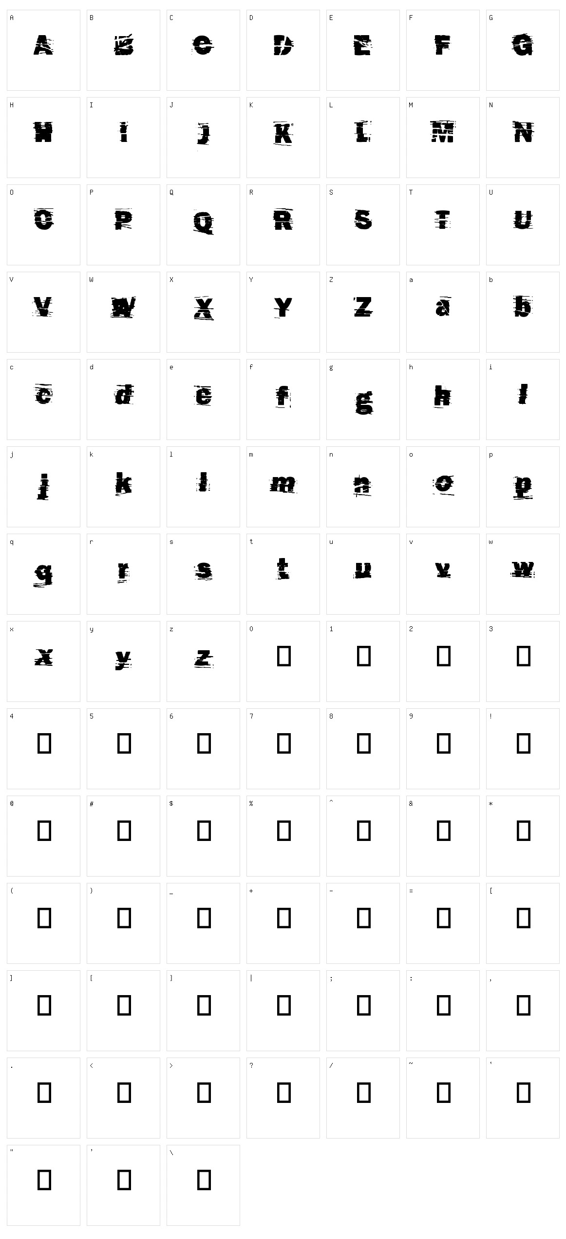 Cut N Paste Character Set