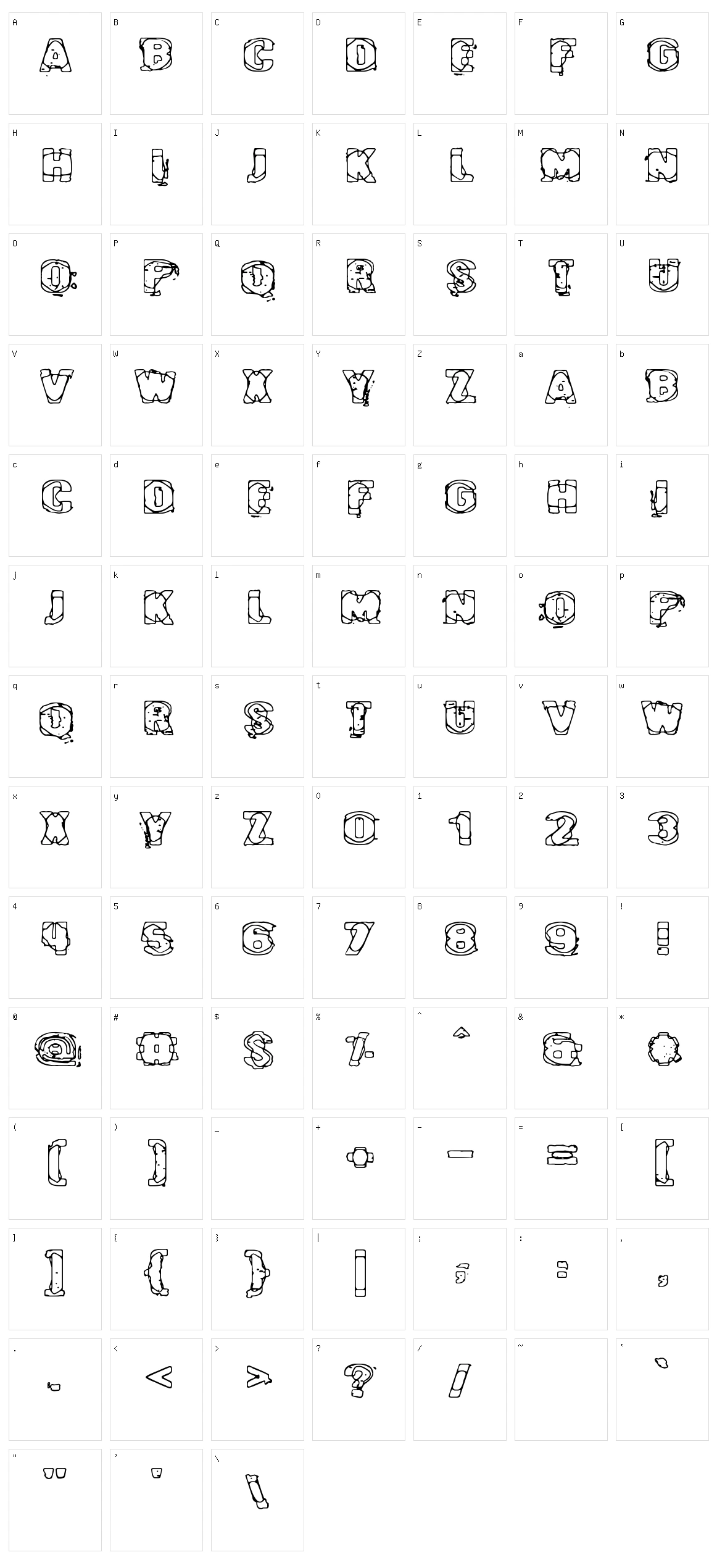 Cybereye Character Set
