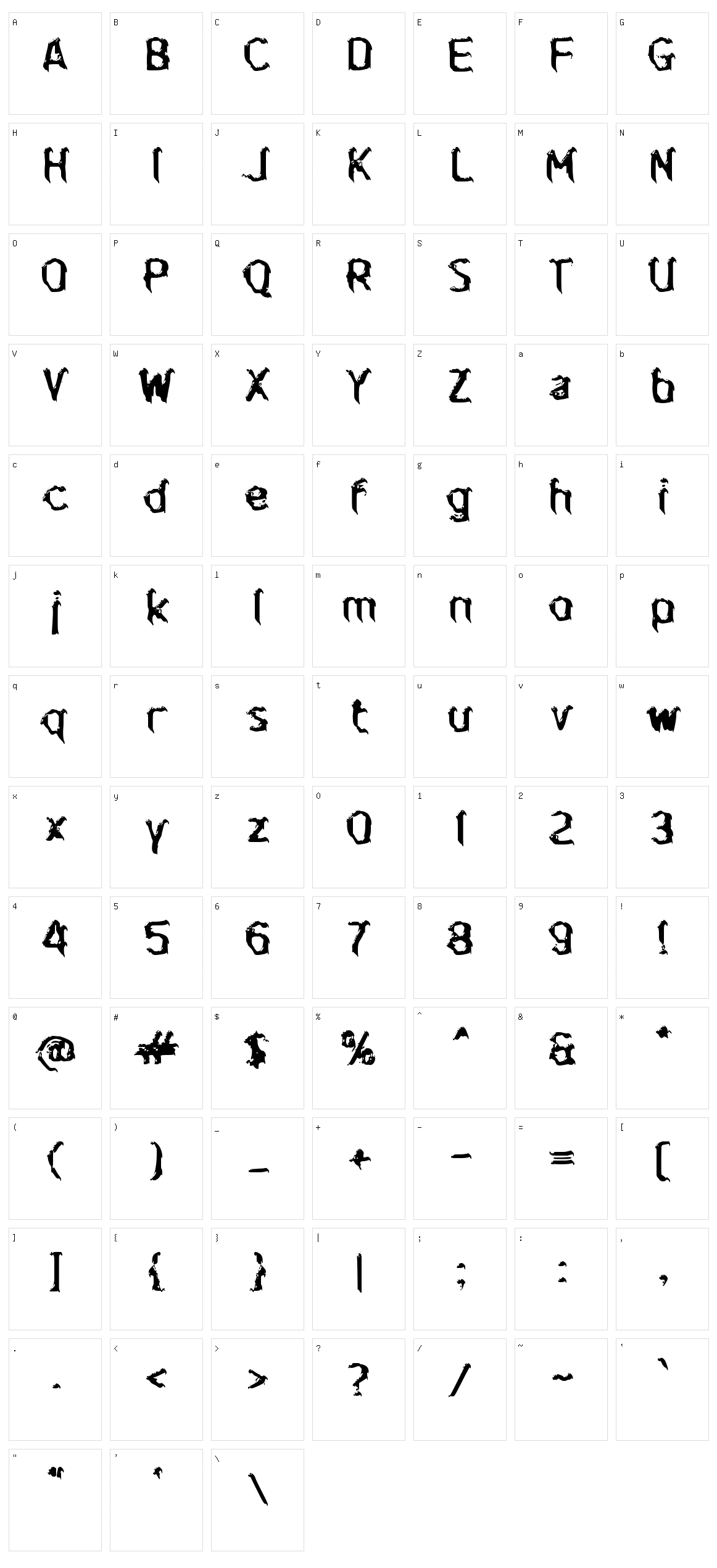 d Dalem Character Set