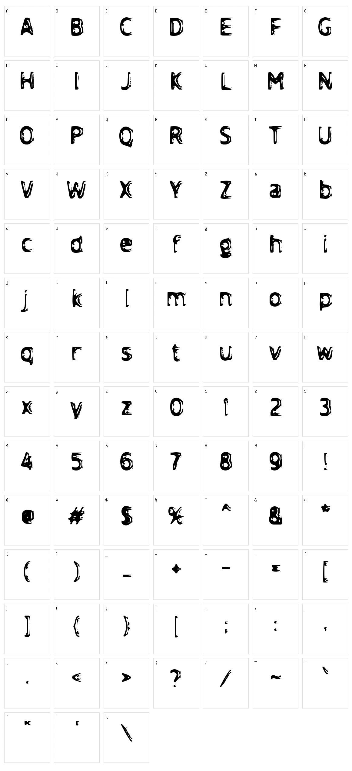 d Degan Character Set