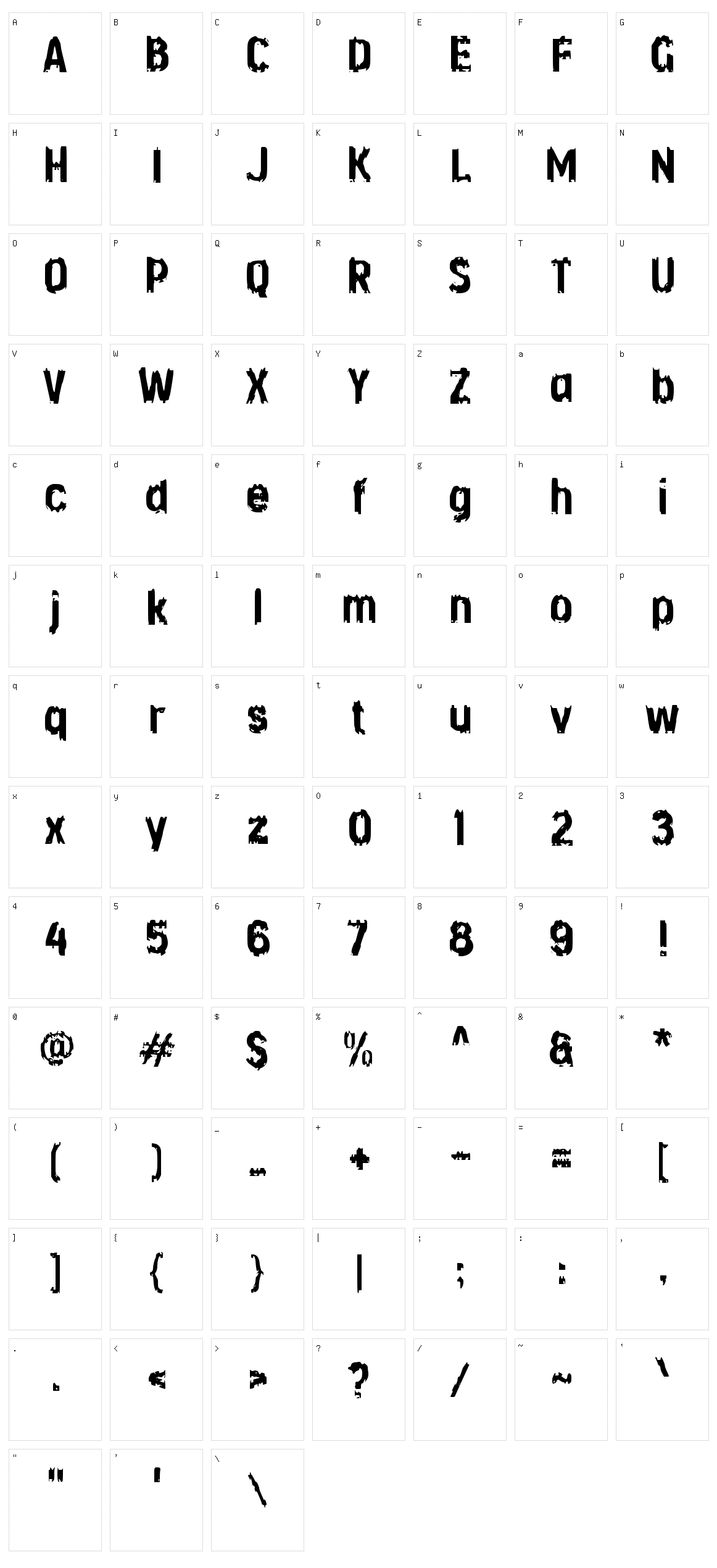 d Dersik Character Set