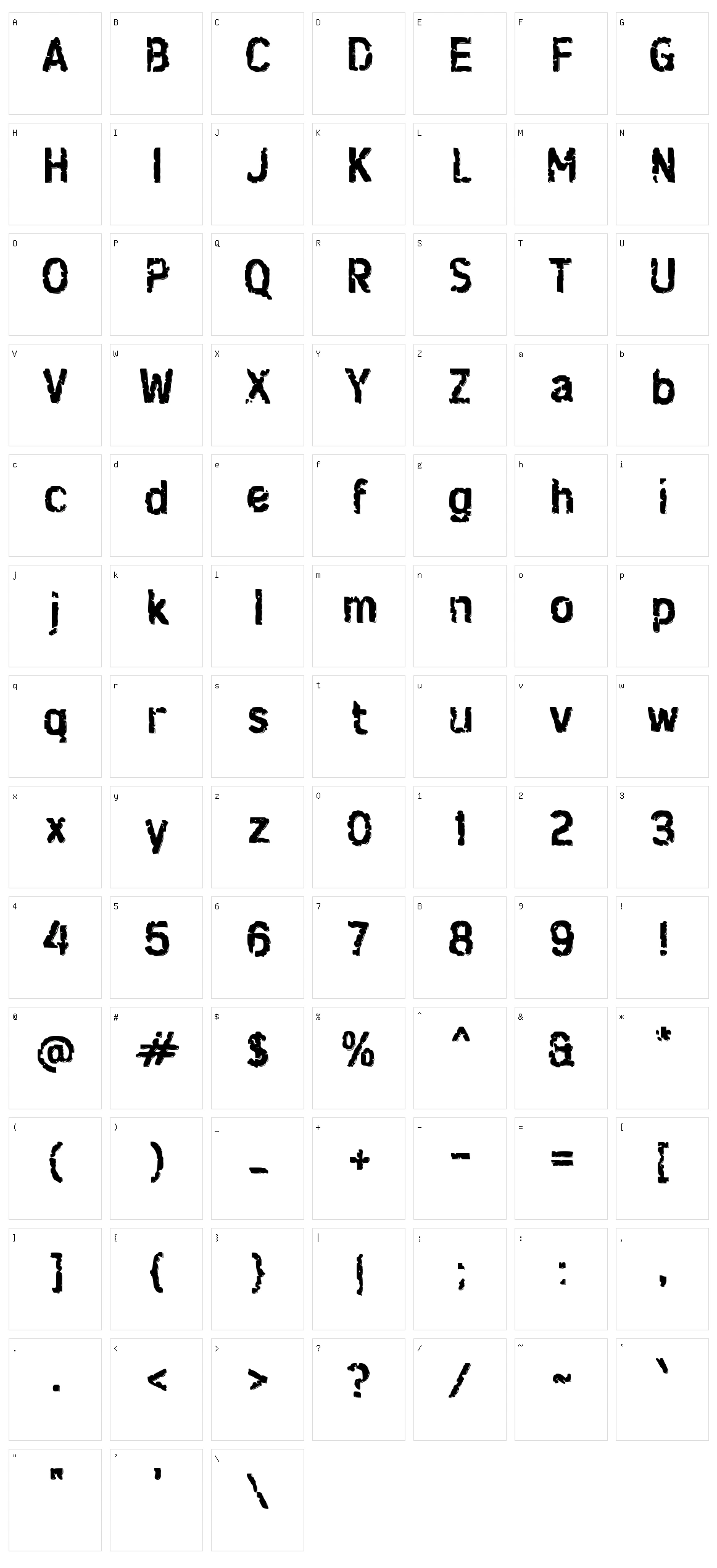 d Dinding Character Set