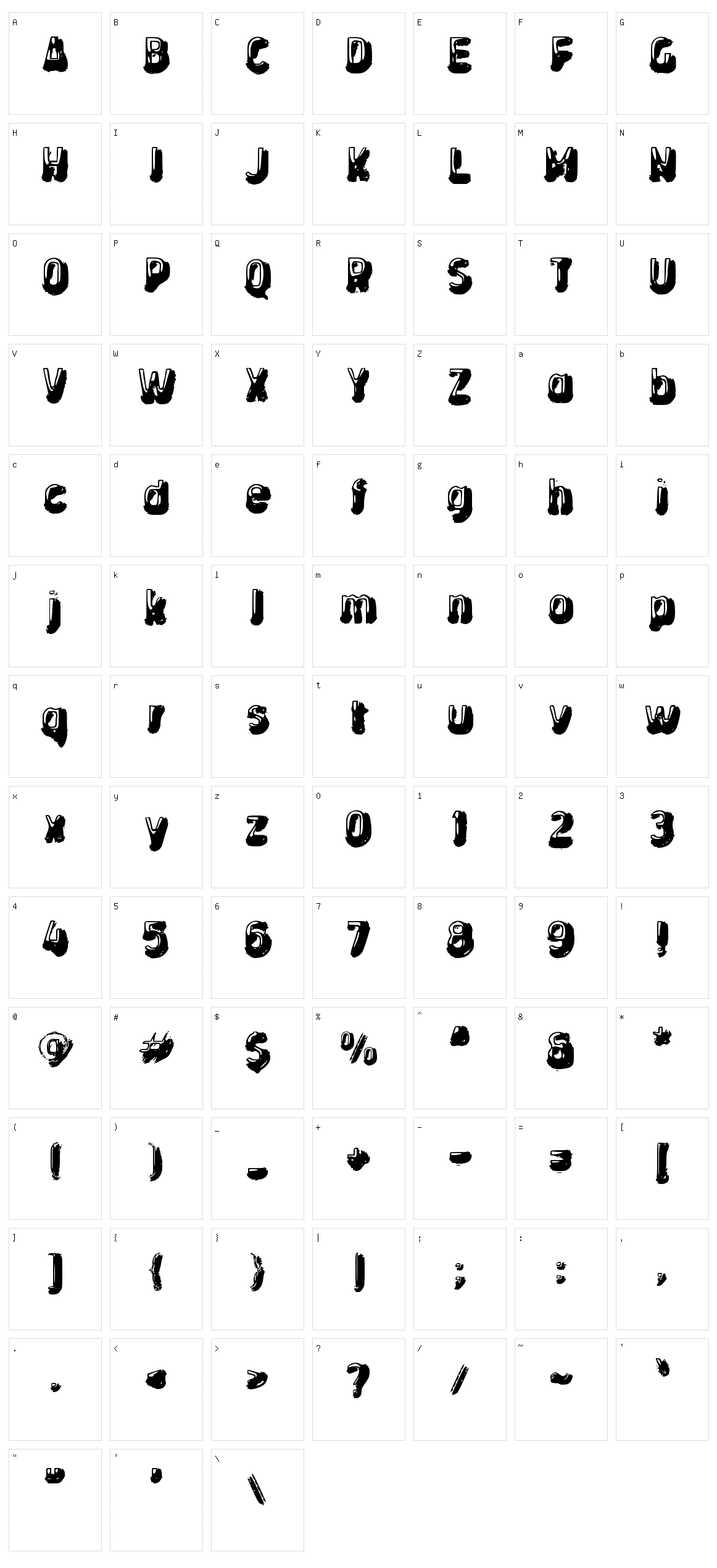 d Drem Character Set