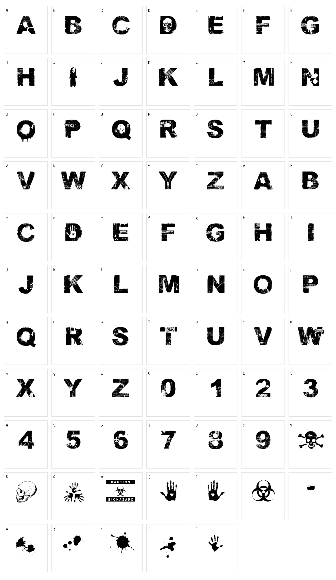 Damned Deluxe Character Set