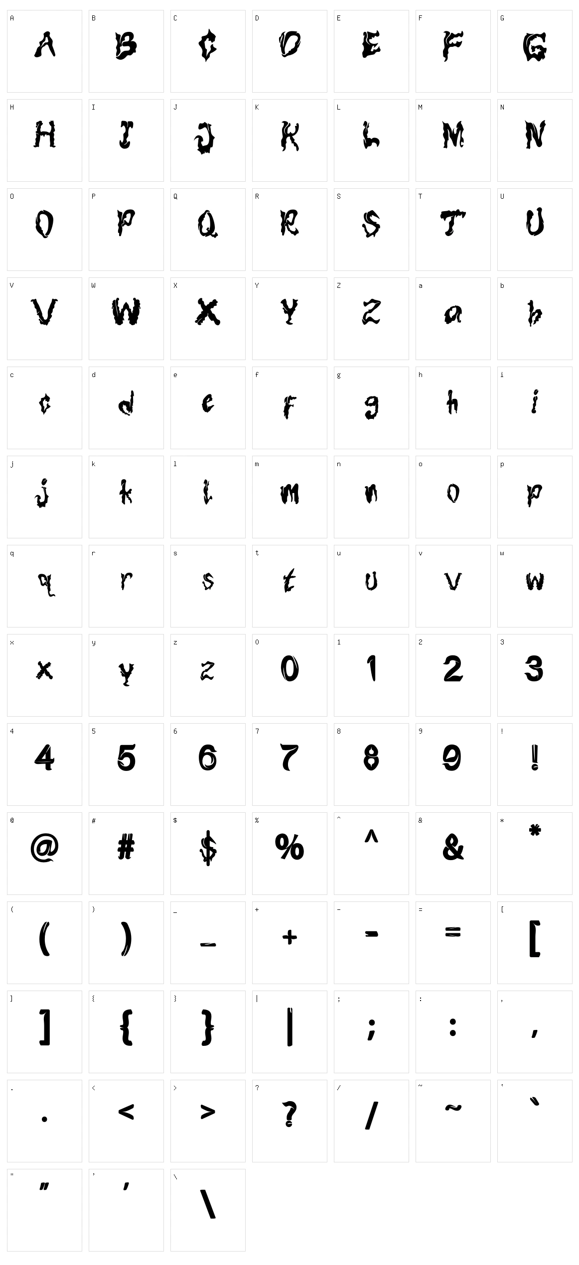 Hallowenkuy Character Set