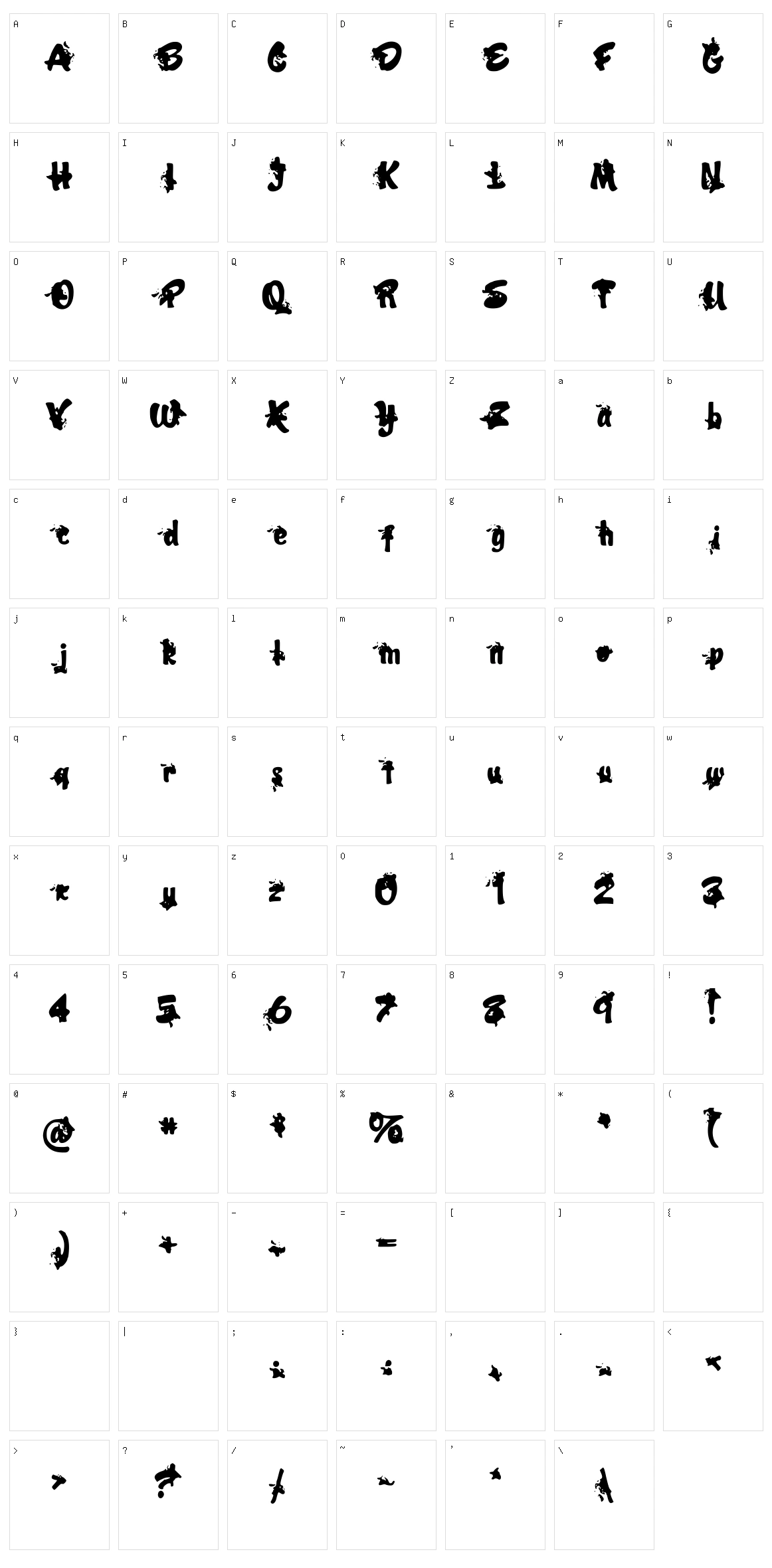 Dead John Character Set