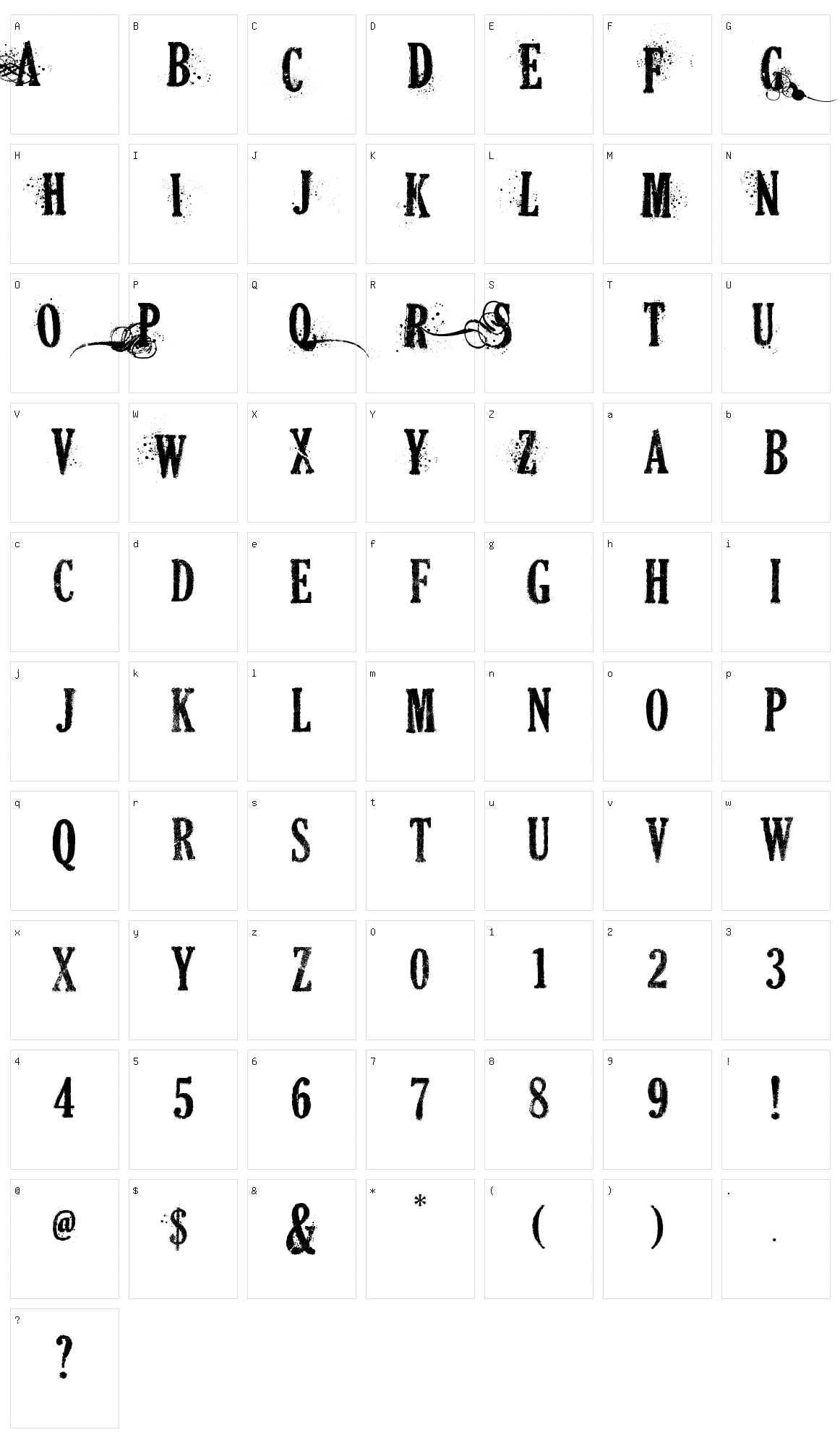 Dead Secretary Character Set