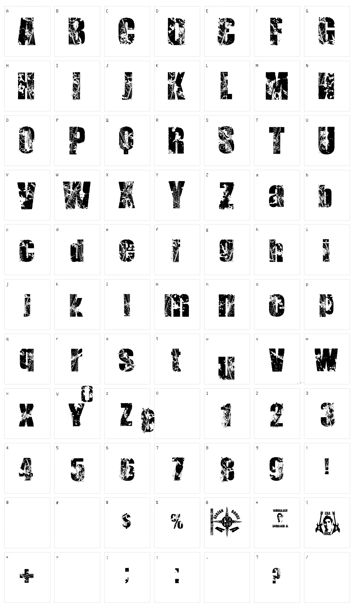 Deat+Deat Character Set