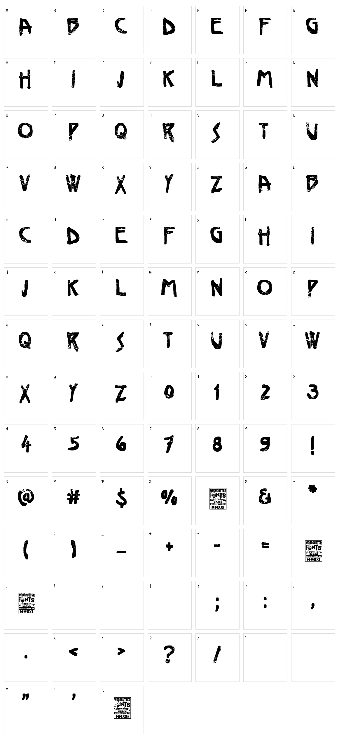 Deco Slaughter Character Set