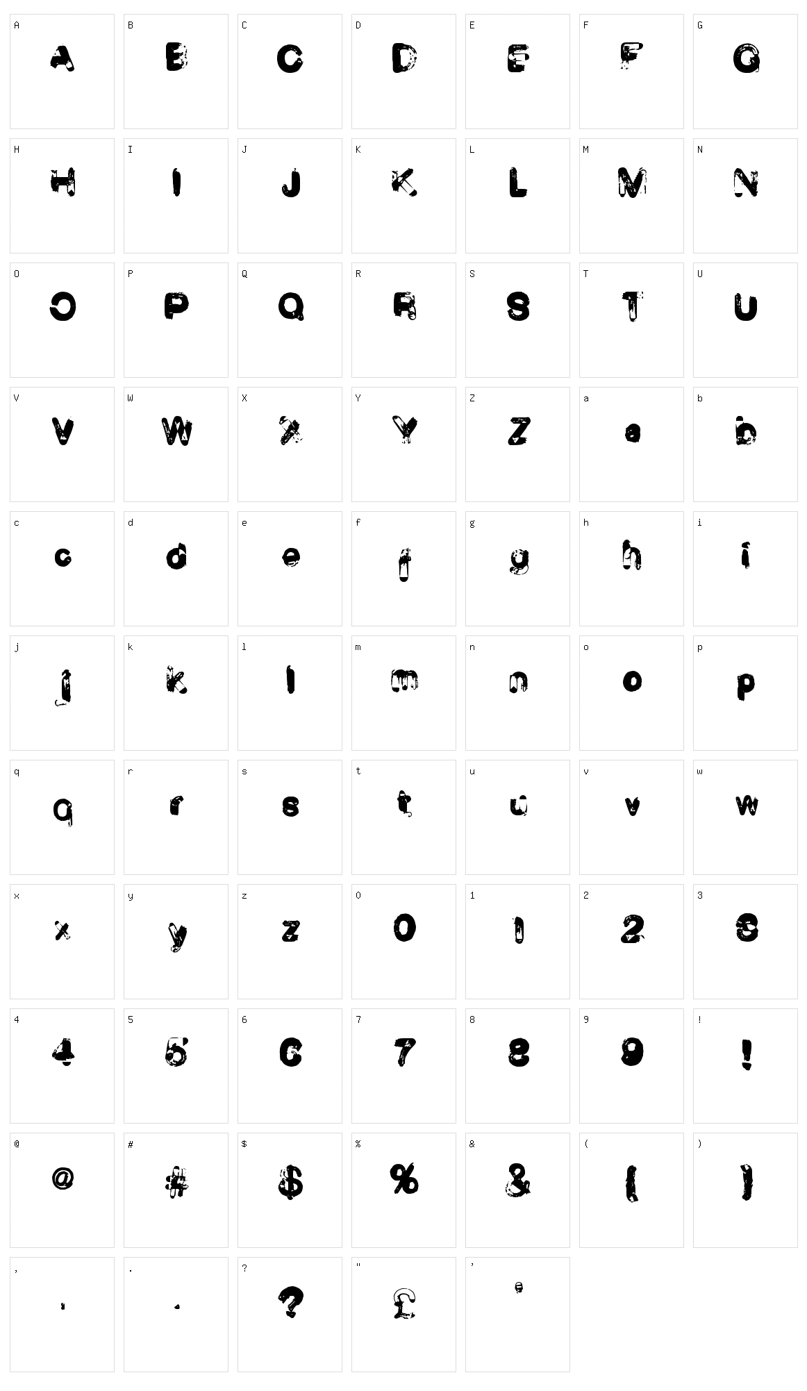 Dirty Boy Character Set