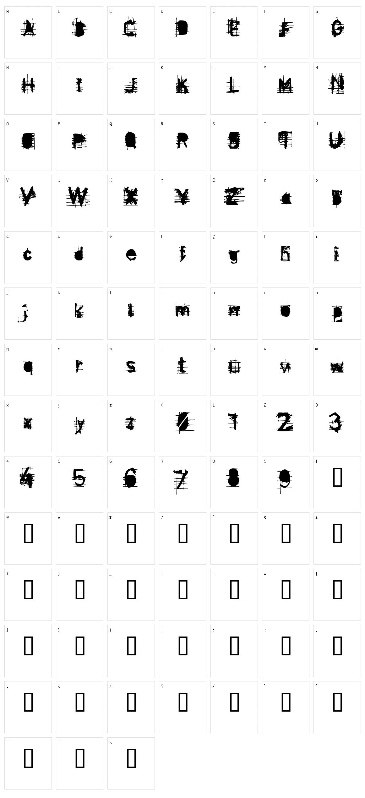 Disenfranchide Character Set