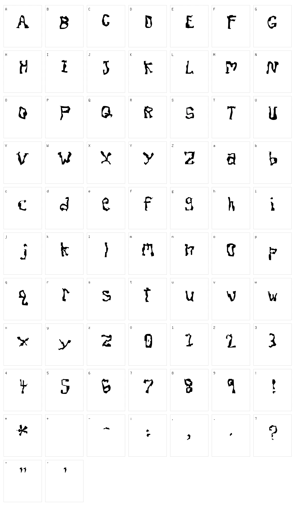 Dissonant Character Set